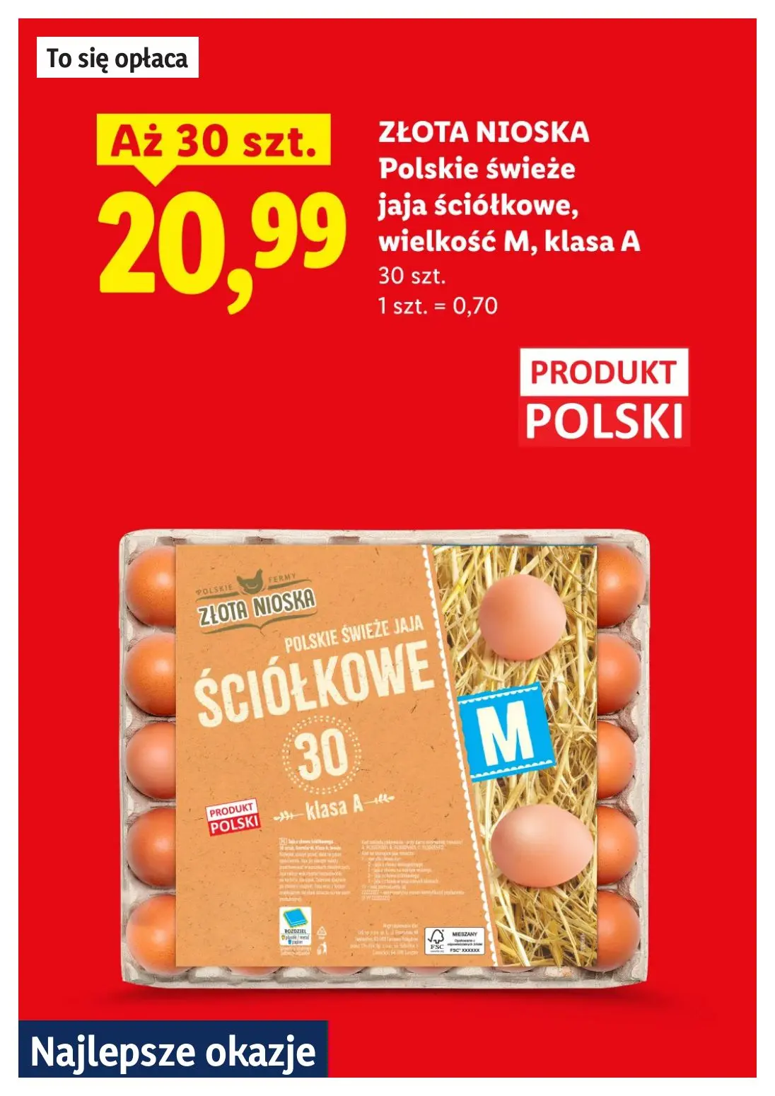 Lidl gazetka, strona 6 z 30 — ZŁOTA NIOSKA Polskie świeże jaja ściółkowe, wielkość M, klasa A