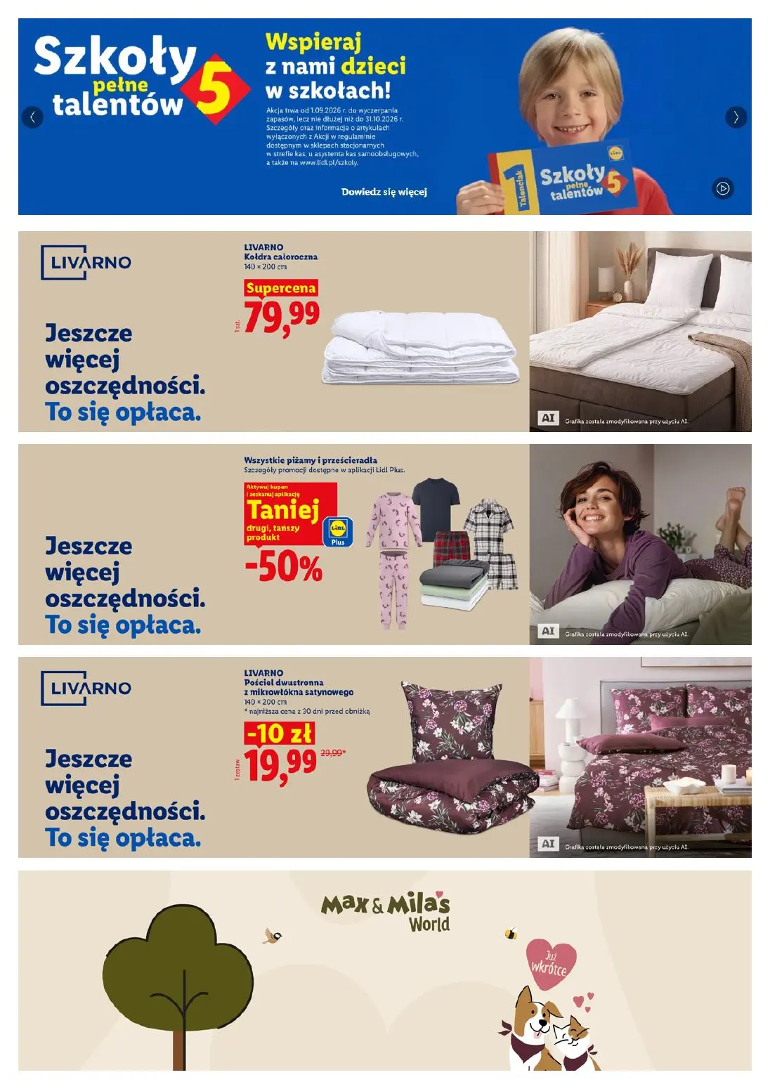 Lidl gazetka, strona 28 z 30 — Pościel dwustronna z mikrowłókna satynowego, Koldra całoroczna
