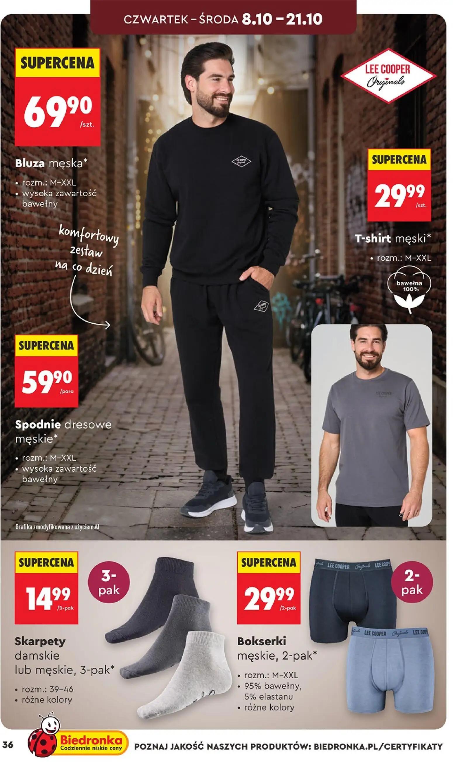 Biedronka gazetka, strona 36 z 44 — Bluza męska*, T-shirt męski*, Spodnie dresowe męskie*