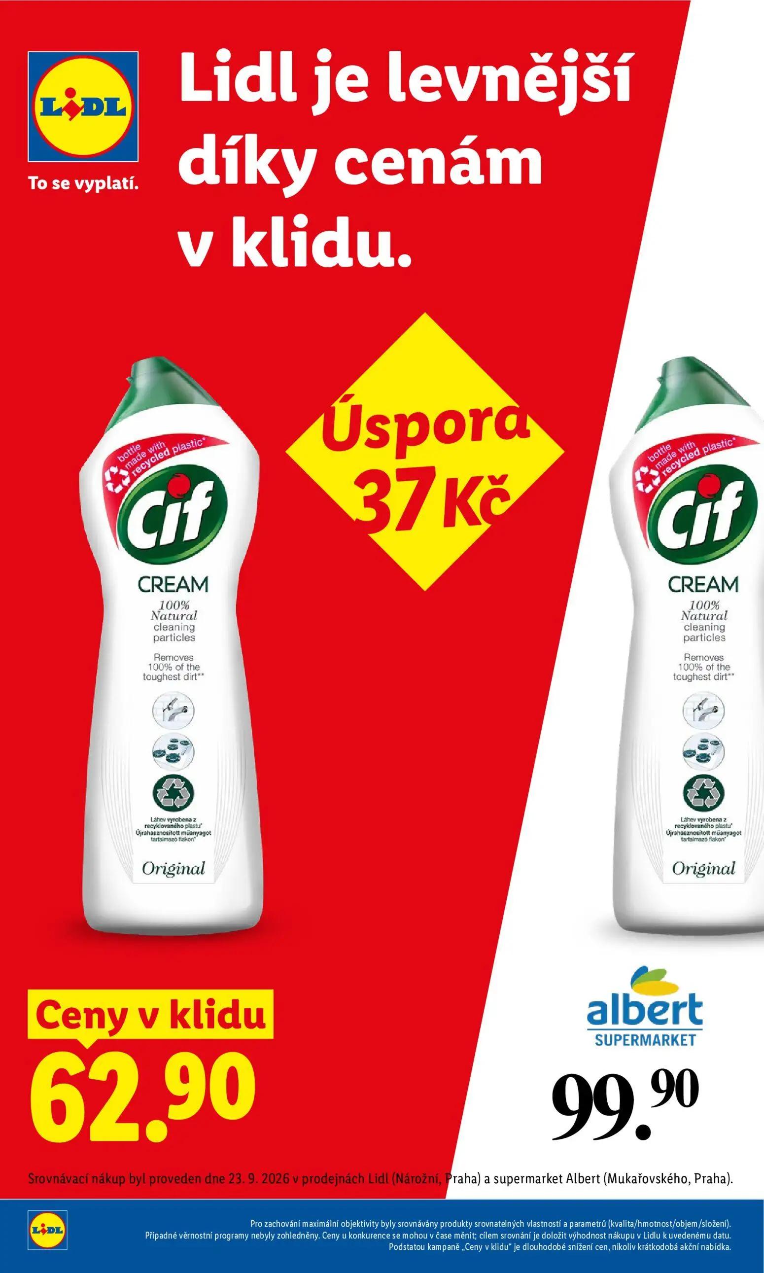 Lidl leták, strana 5 z 52 — Cif CREAM Original, Cif CREAM Original