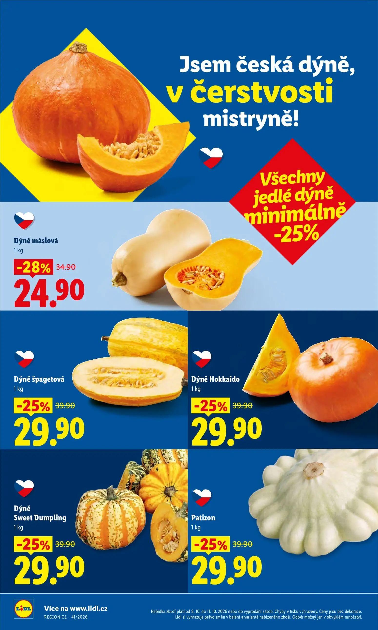 Lidl leták, strana 12 z 52 — Dýně máslová, Dýně špagetová, Dýně Hokkaido
