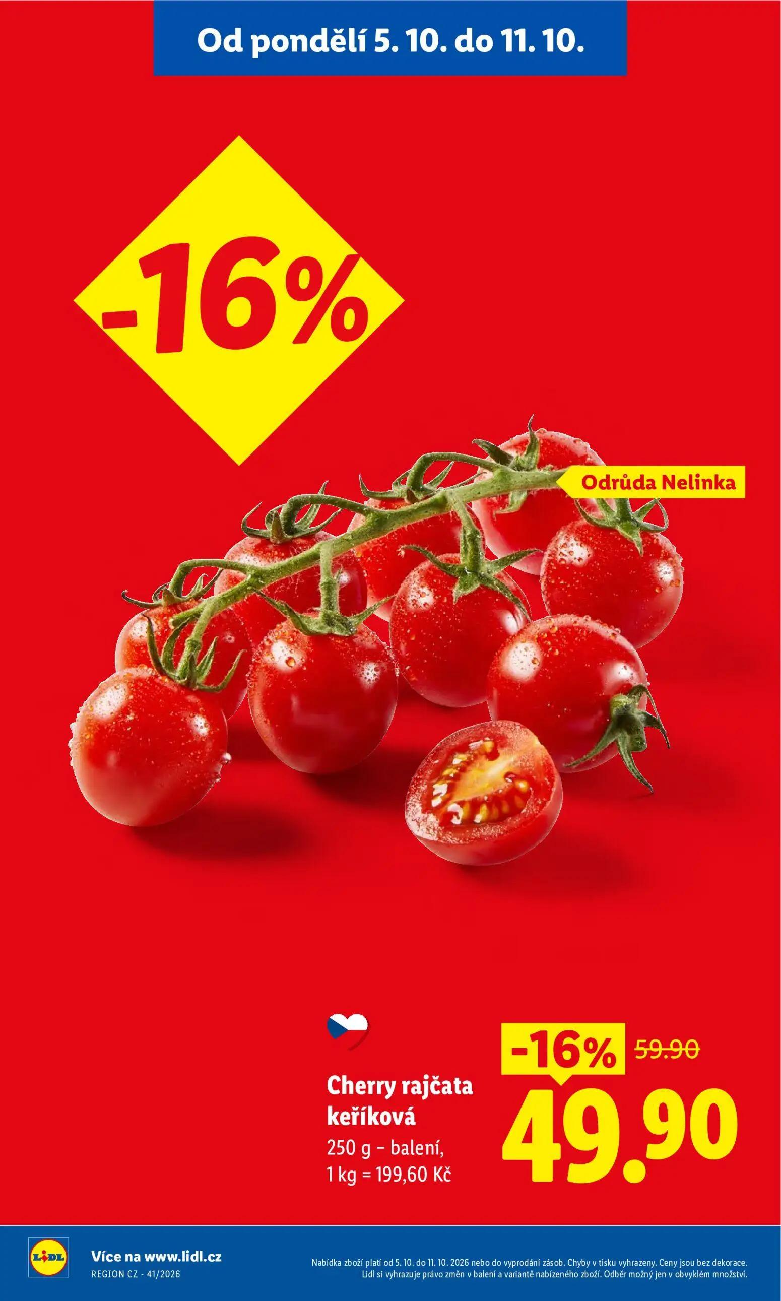 Lidl leták, strana 14 z 53 — Cherry rajčata keříková Odrůda Nelinka