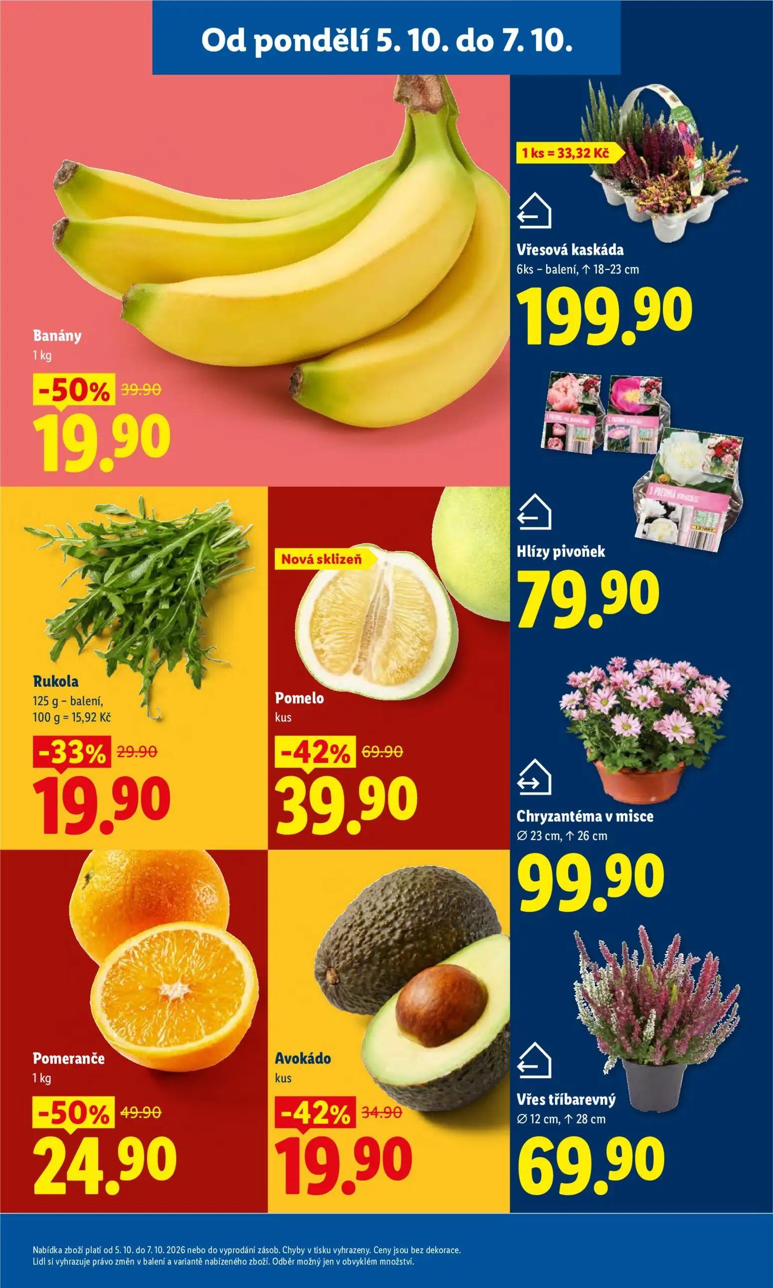 Lidl leták, strana 17 z 53 — Pomelo, Pomeranče, Banány