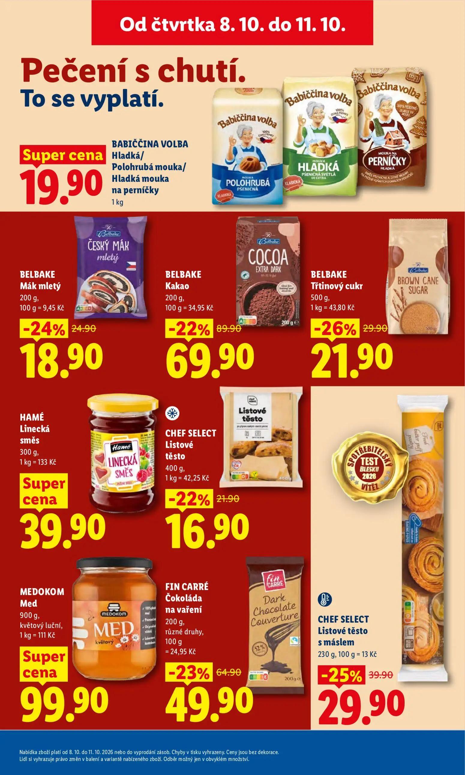 Lidl leták, strana 21 z 52 — BELBAKE Kakao, FIN CARRÉ Čokoláda na vaření, CHEF SELECT Listové těsto s máslem
