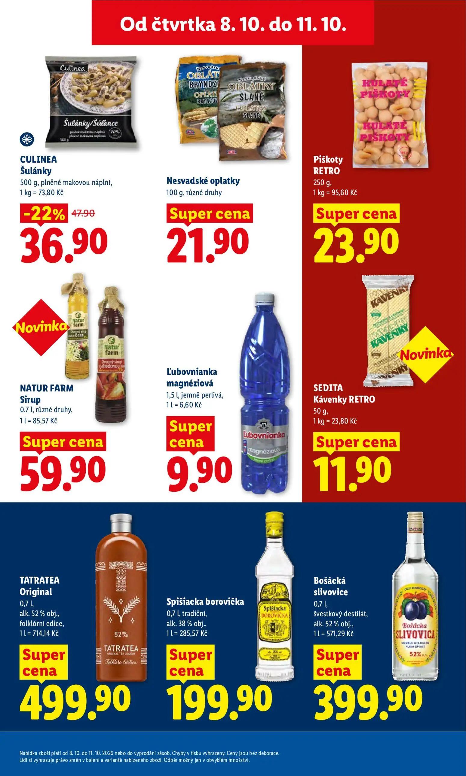 Lidl leták, strana 25 z 52 — CULINEA Šulánky, Nesvadské oplatky, Piškoty RETRO