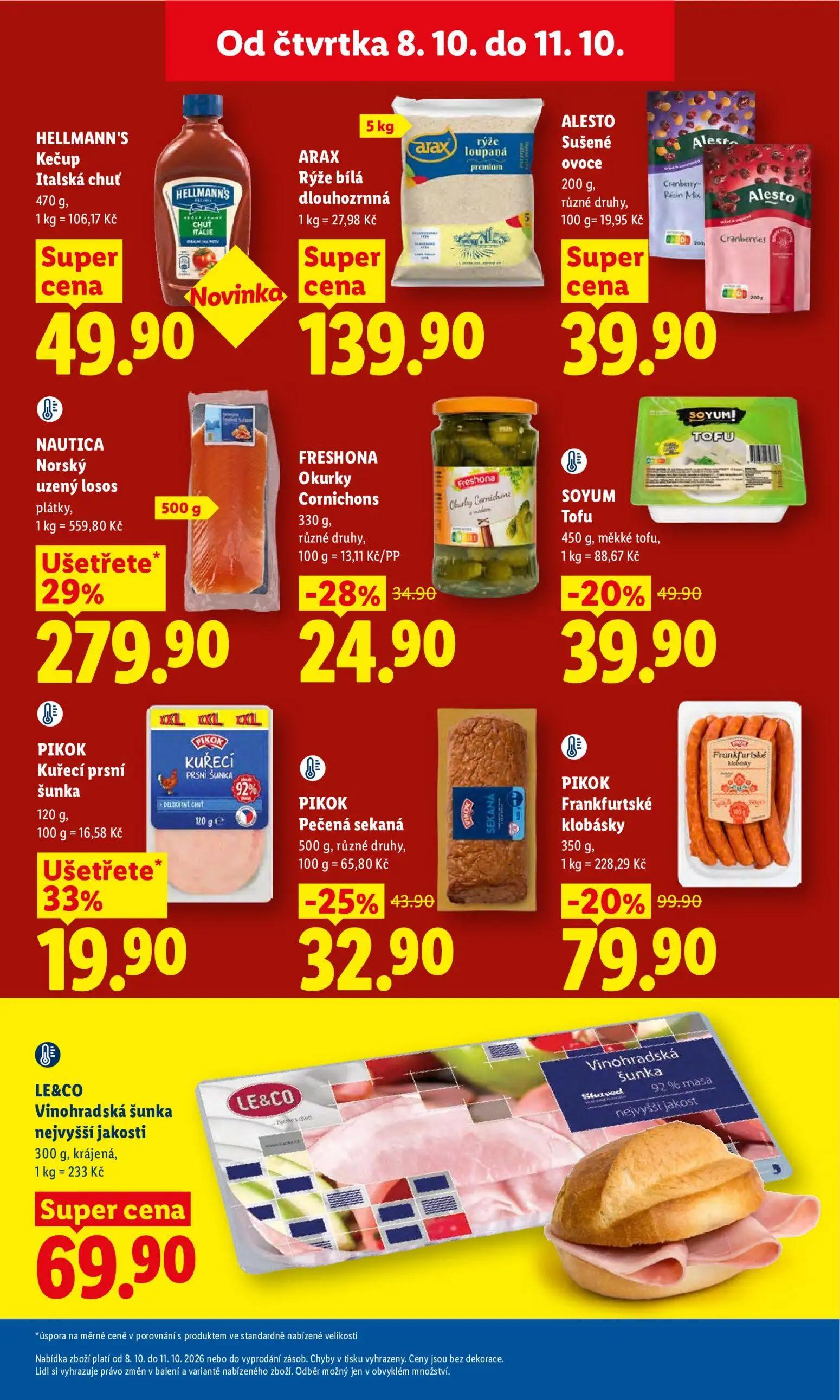 Lidl leták, strana 27 z 52 — NAUTICA Norský uzený losos plátky, PIKOK Frankfurtské klobásky, PIKOK Pečená sekaná