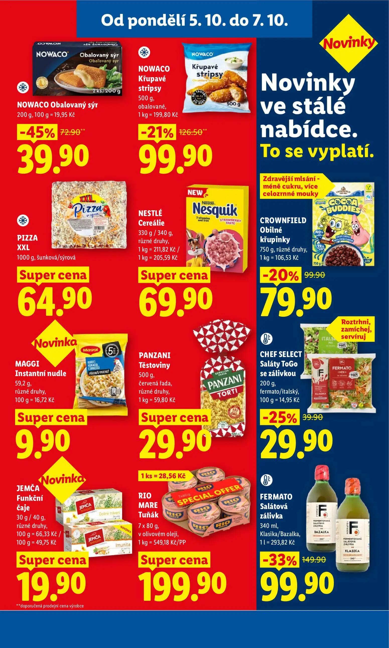 Lidl leták, strana 29 z 53 — FERMATO Salátová zálivka, NOWACO Obalovaný sýr, NOWACO Křupavé stripsy
