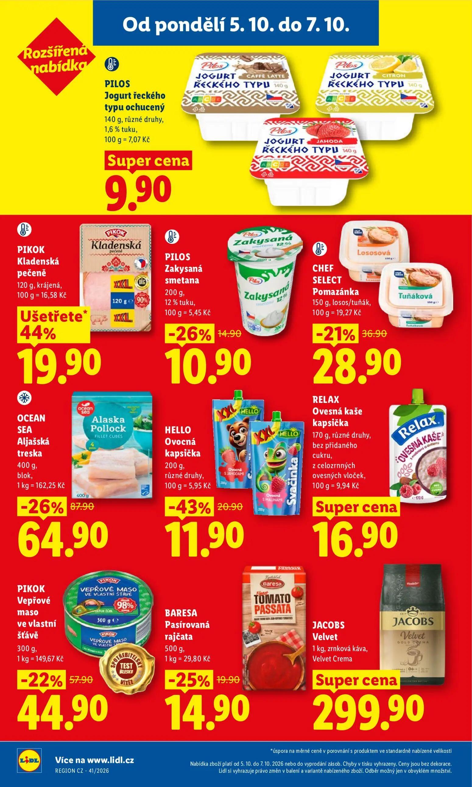 Lidl leták, strana 30 z 53 — Ocean Sea Aljašská treska, Pikok Kladenská pečeně, Pikok Vepřové maso ve vlastní šťávě