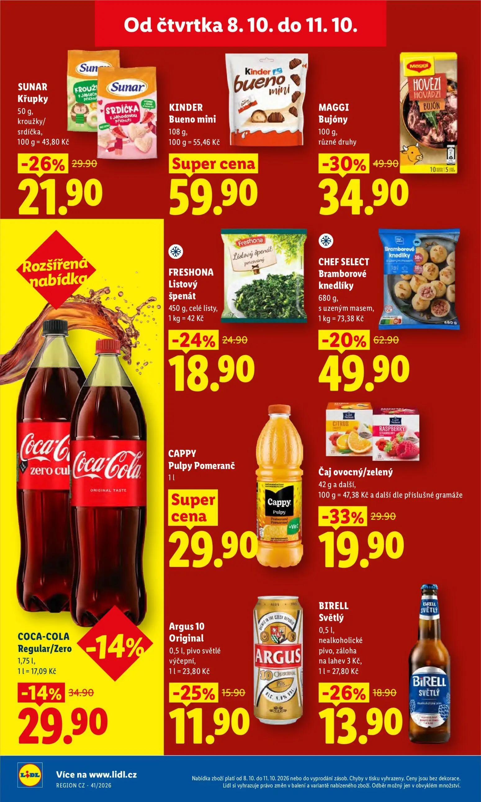 Lidl leták, strana 30 z 52 — MAGGI Bujóny různé druhy, CHEF SELECT Bramborové knedlíky s uzeným masem, Čaj ovocný/zelený