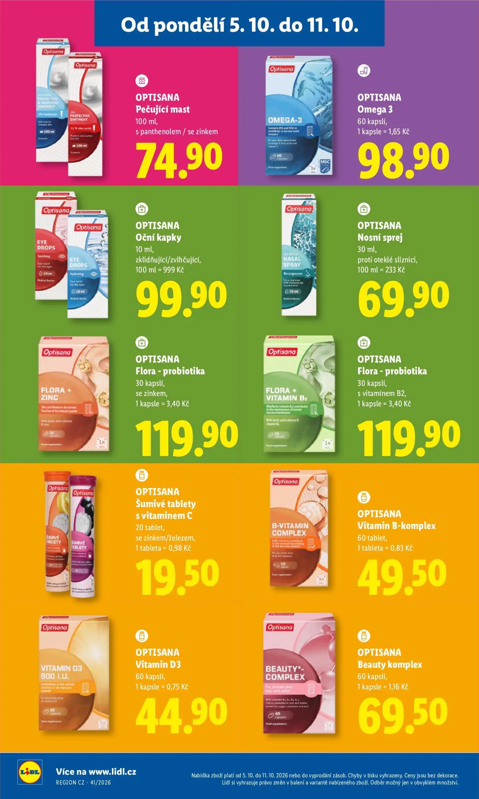 Lidl leták, strana 35 z 53 — Pečující mast, Omega 3, Oční kapky
