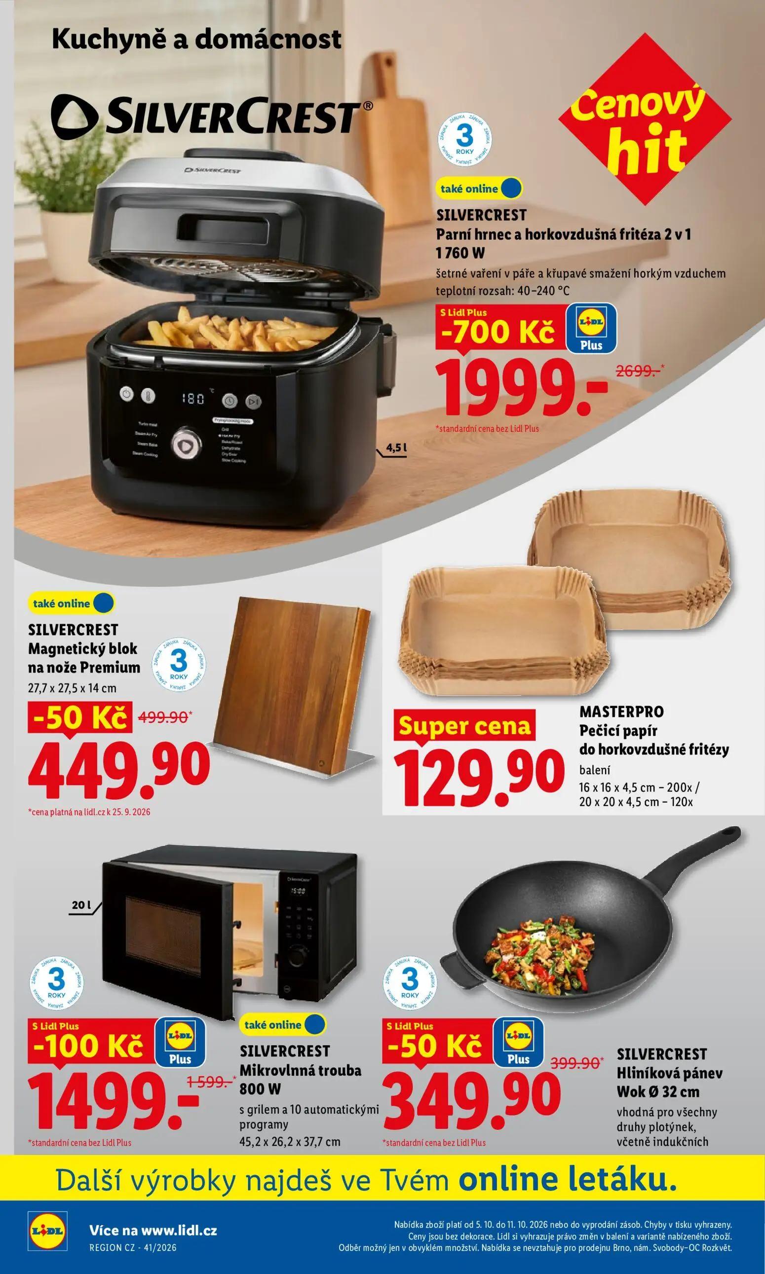 Lidl leták, strana 38 z 53 — SILVERCREST Parní hrnec a horkovzdušná fritéza 2 v 1, SILVERCREST Mikrovlnná trouba, SILVERCRES…