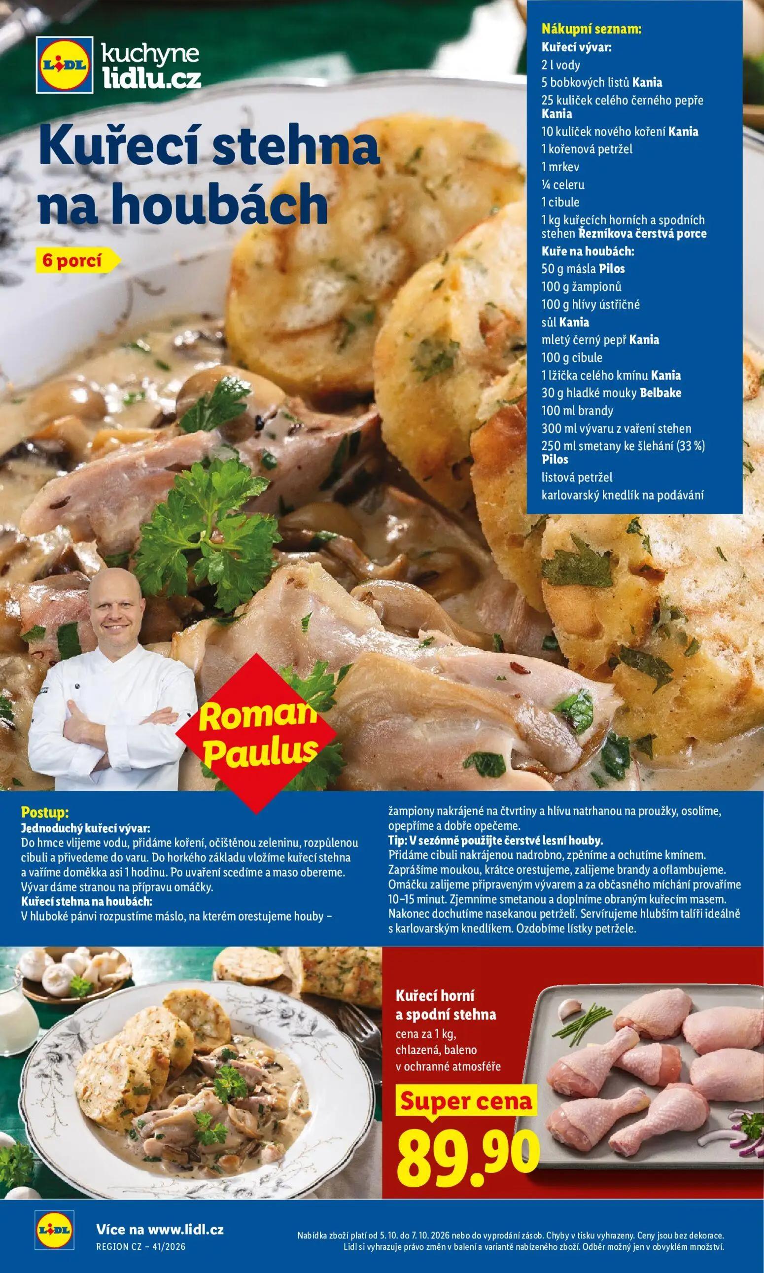 Lidl leták, strana 40 z 53 — Kuřecí horní a spodní stehna