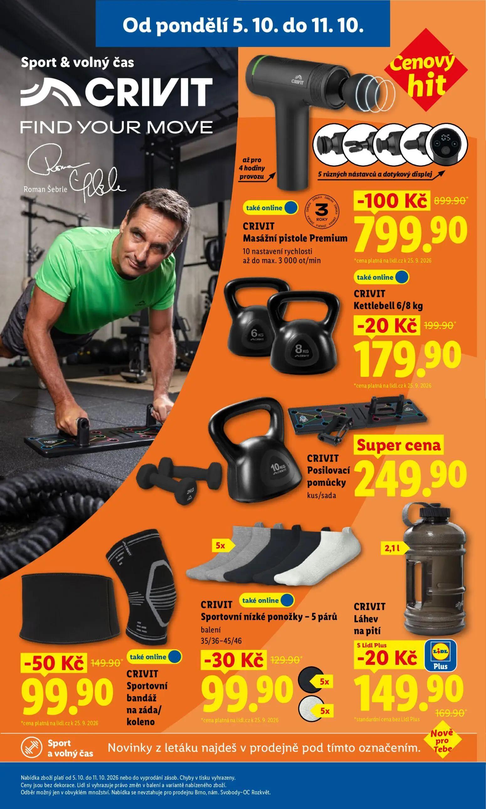 Lidl leták, strana 41 z 53 — CRIVIT Masážní pistole Premium, CRIVIT Sportovní bandáž na záda/koleno, CRIVIT Sportovní nízké …