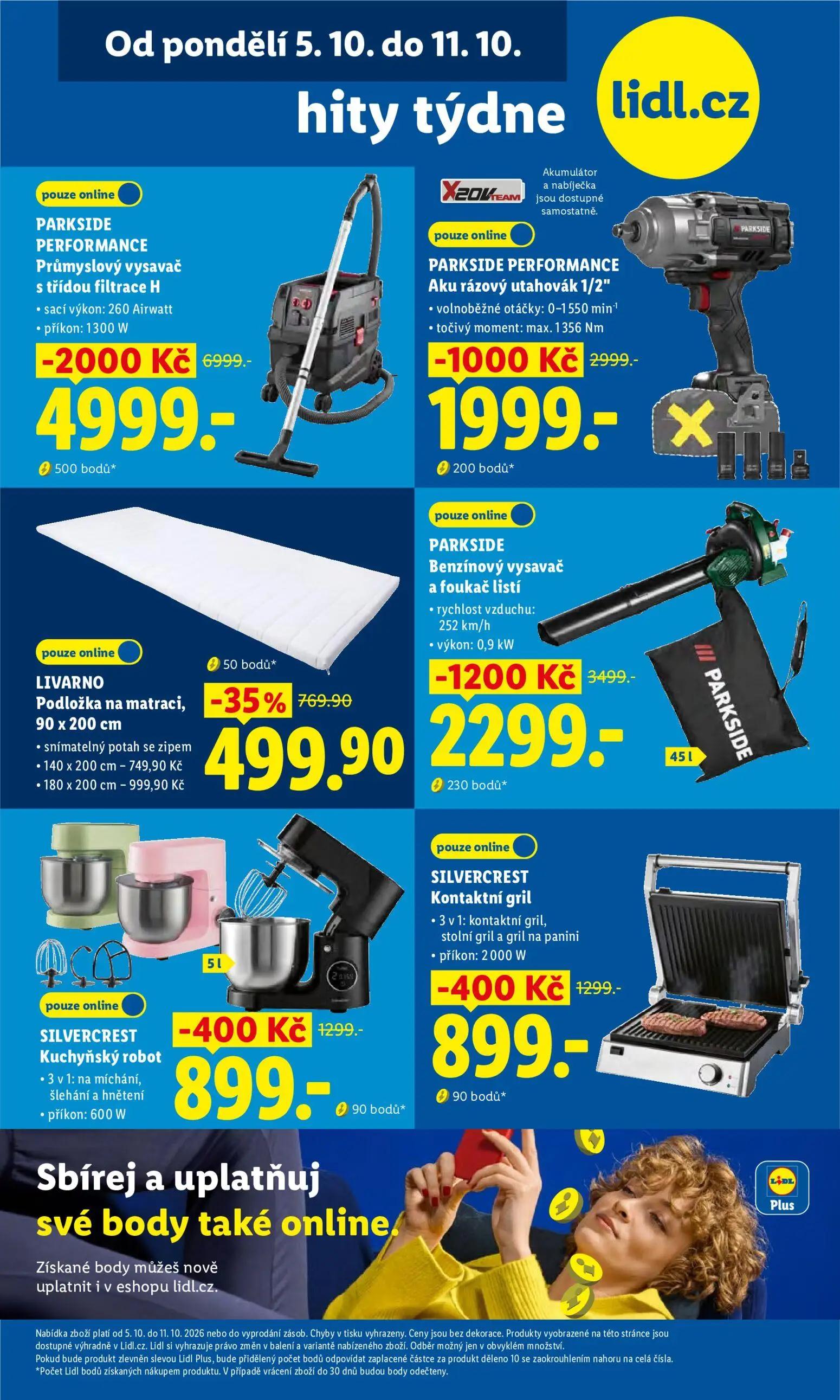Lidl leták, strana 47 z 53 — PARKSIDE PERFORMANCE Průmyslový vysavač s třídou filtrace H, PARKSIDE Benzínový vysavač a fouka…