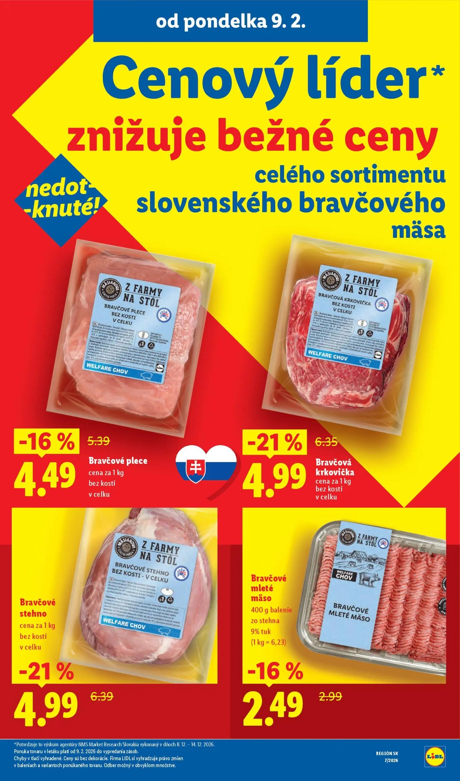 Lidl leták, strana 22 z 27 — Bravčové stehno, Bravčová krkovička, Bravčové plece