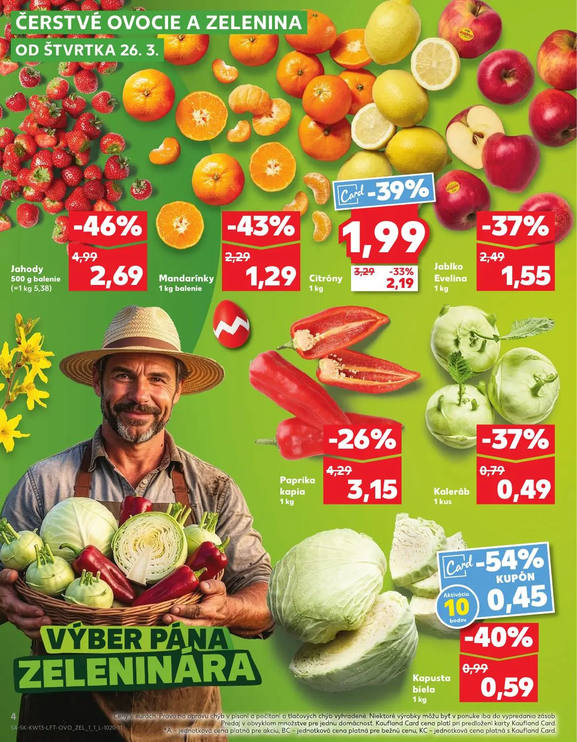 Kaufland leták, strana 4 z 72 — Mandarínky, Jablko Evelina