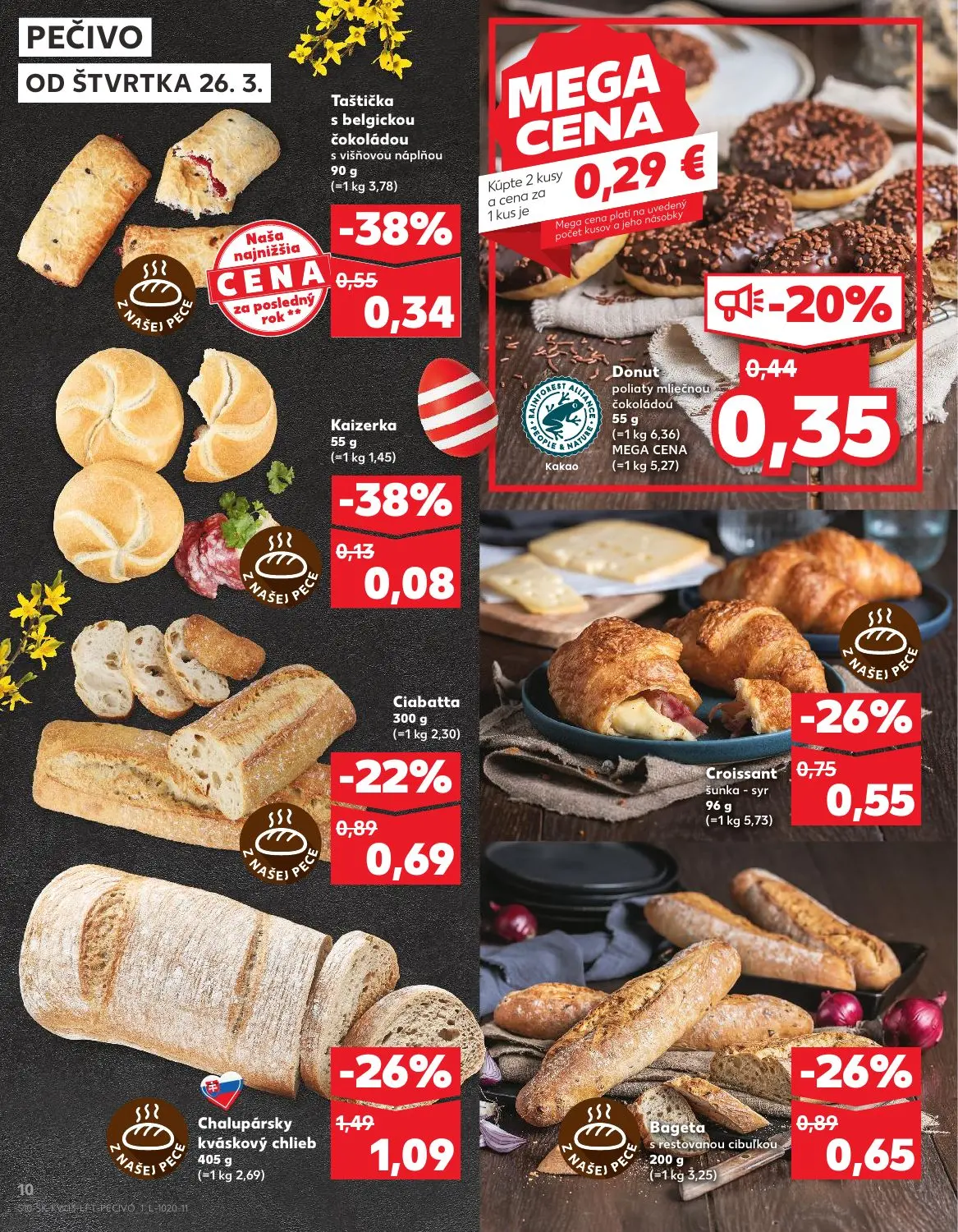Kaufland leták, strana 10 z 72 — Bageta s restovanou cibuľkou