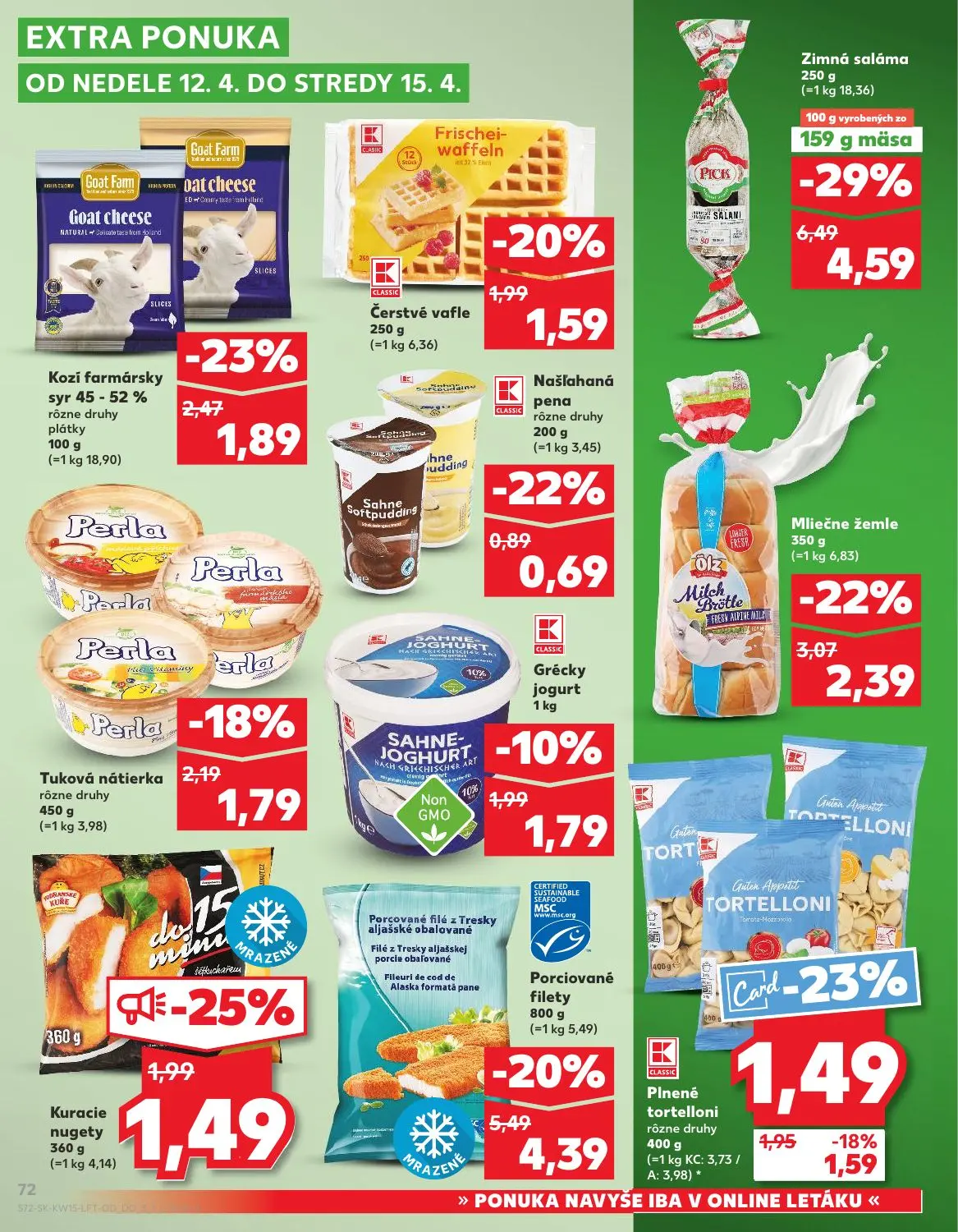 Kaufland leták, strana 72 z 74 — Mliečne žemle