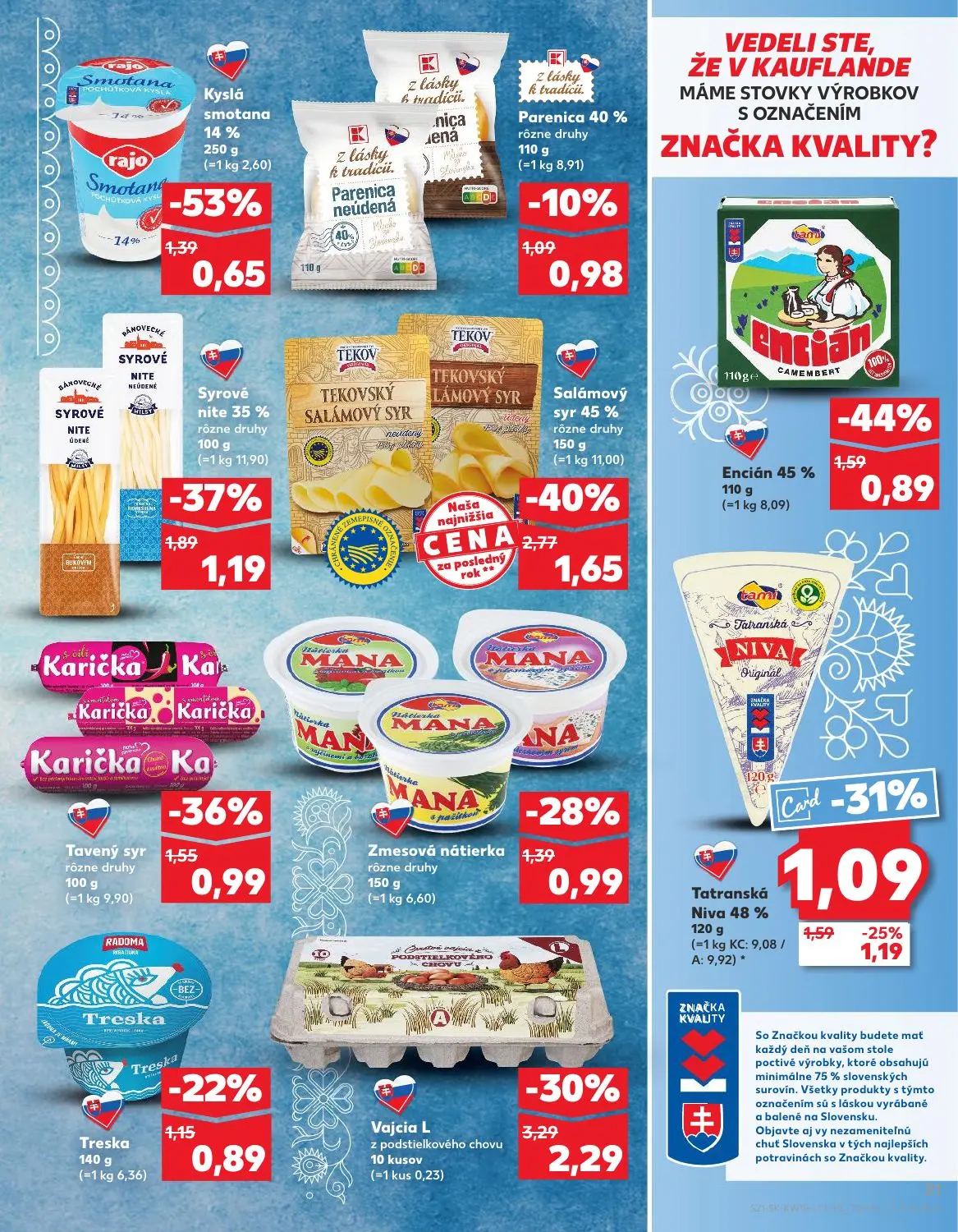 Kaufland leták, strana 21 z 74 — Tatranská Niva 48%