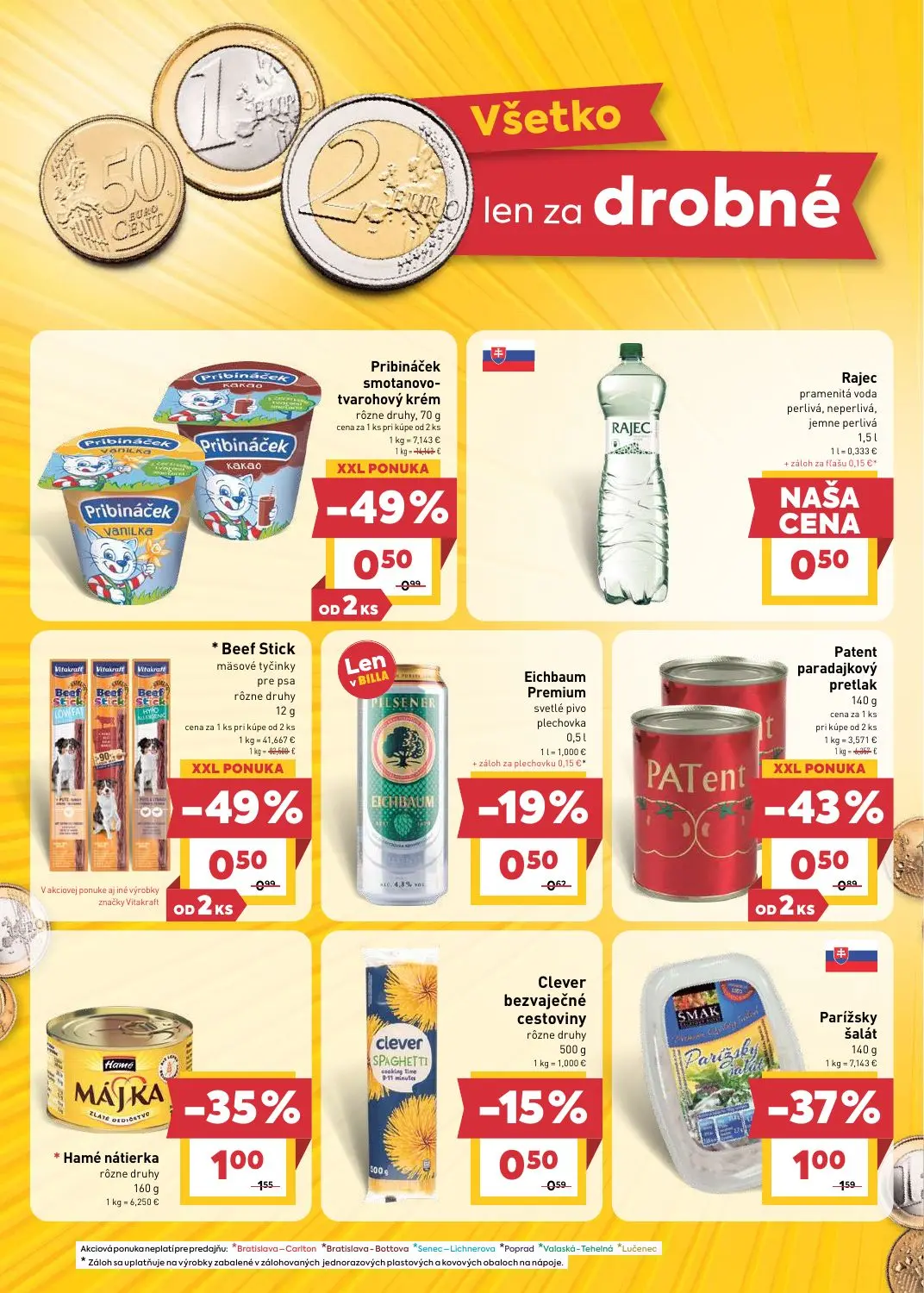 Billa leták, strana 12 z 30 — Parížsky šalát, Eichbaum Premium svetlé pivo plechovka, Clever bezvaječné cestoviny