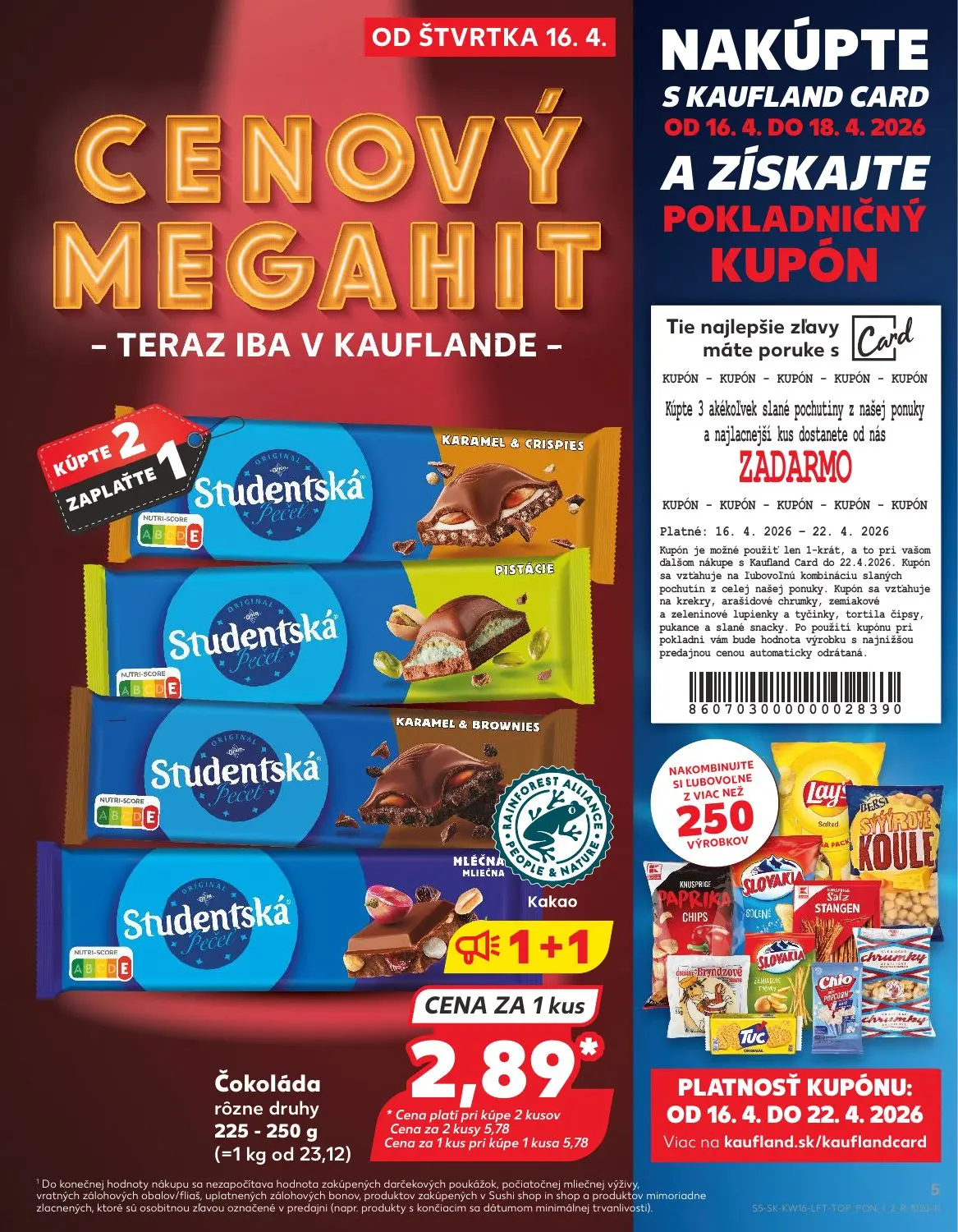 Kaufland leták, strana 5 z 76 — Studentská Pecet Karamel & Crispies