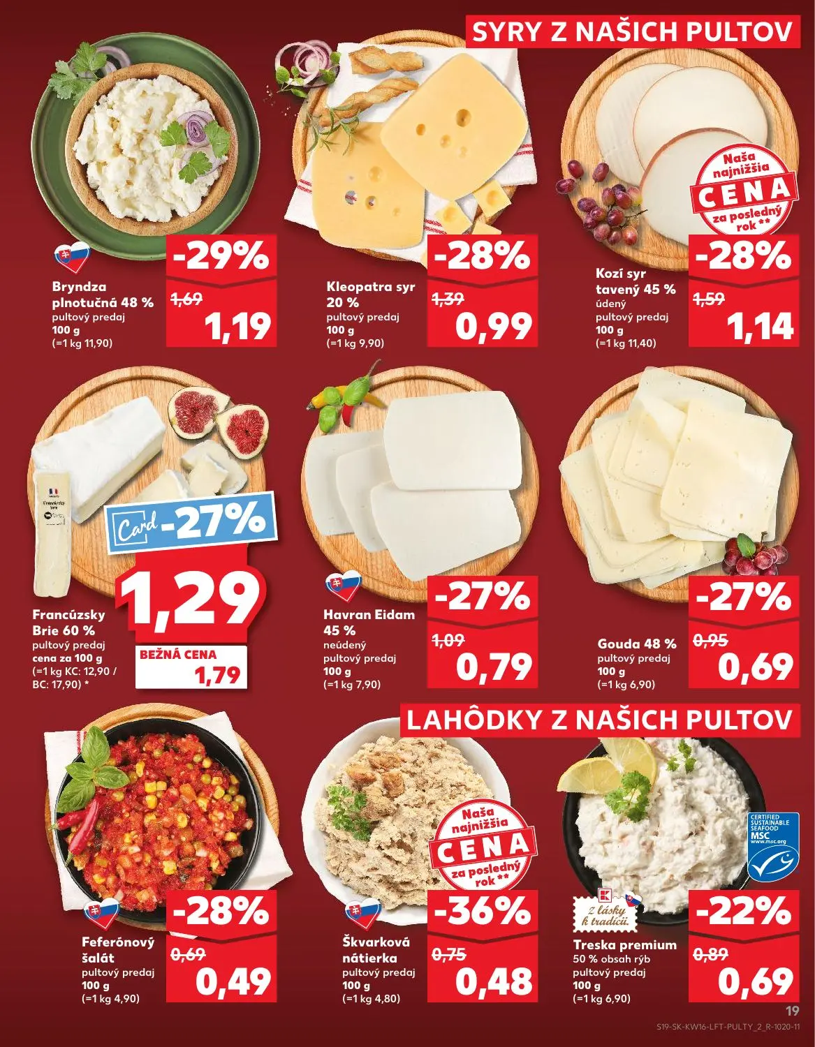 Kaufland leták, strana 19 z 76 — Gouda 48%