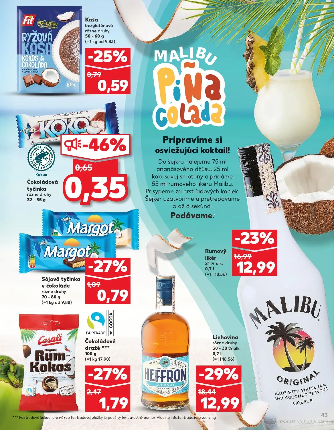 Kaufland leták, strana 43 z 76 — RYŽOVÁ KASA KOKOS & ČOKOLÁDA