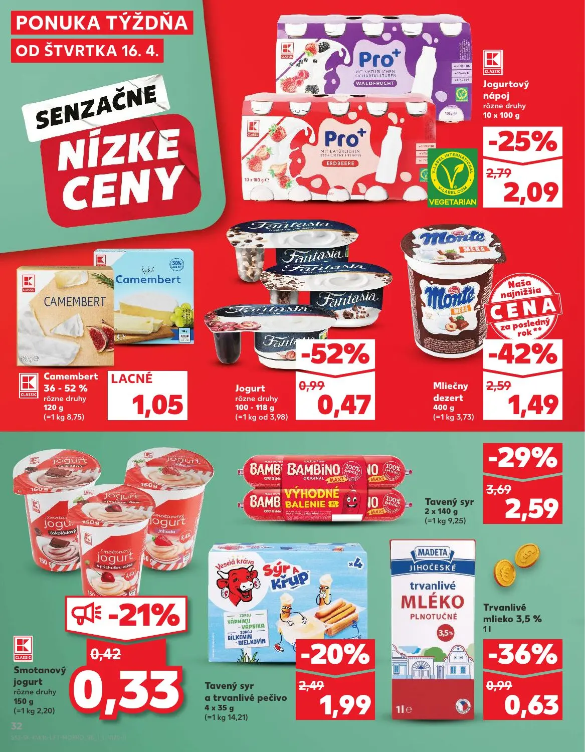 Kaufland leták, strana 32 z 76 — Jogurt Fantasia