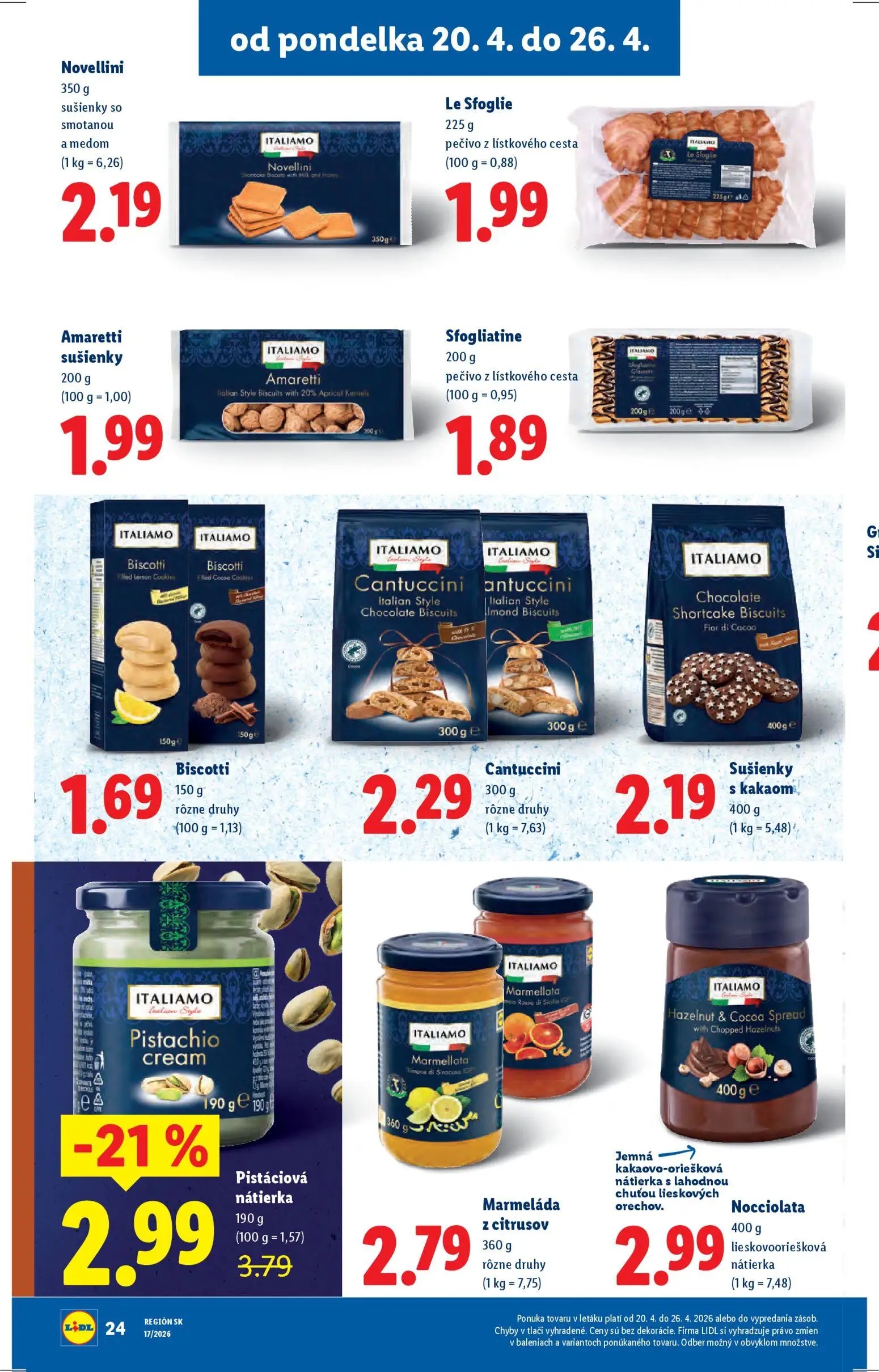 Lidl leták, strana 24 z 99 — Pistáciová nátierka