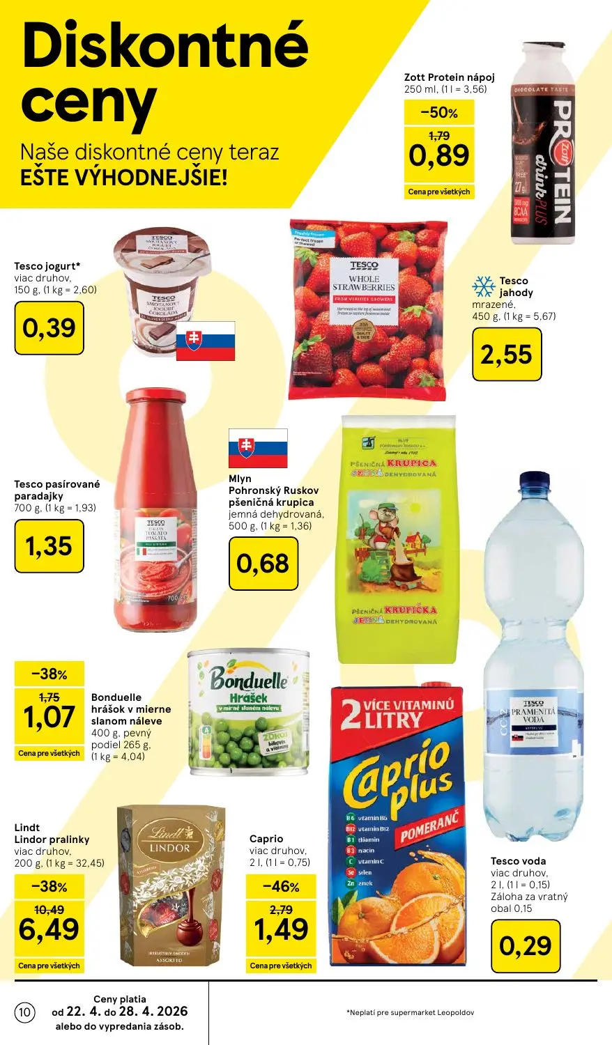 Tesco Supermarket leták, strana 10 z 28 — Tesco jahody mrazené