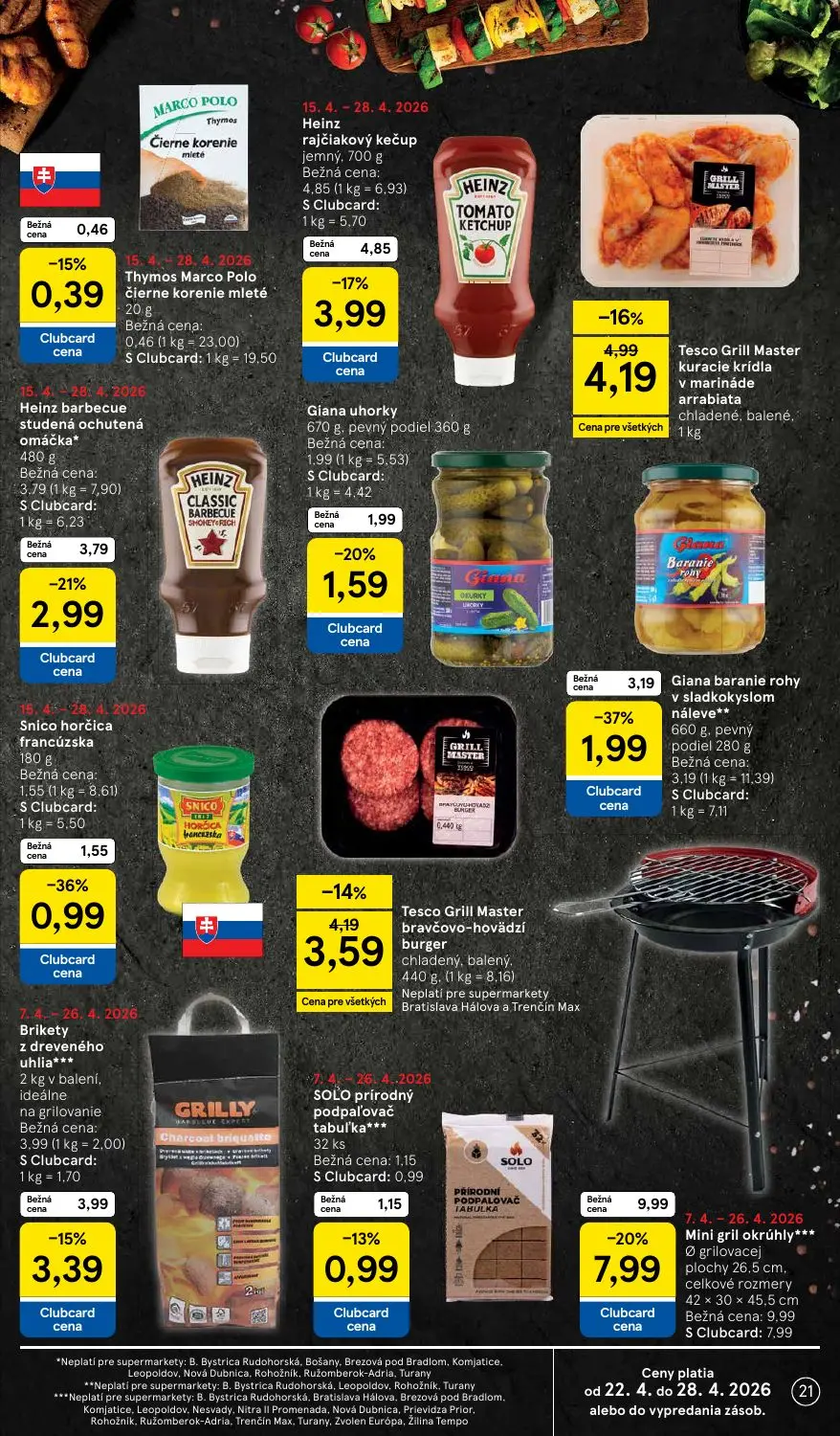 Tesco Supermarket leták, strana 21 z 28 — Snico horčica francúzska