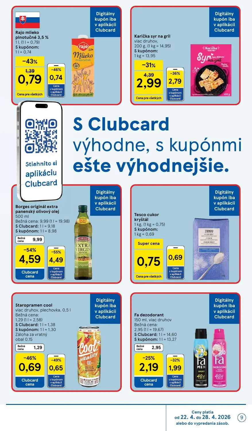 Tesco leták, strana 9 z 45 — Rajo mlieko plnotučné 3,5%