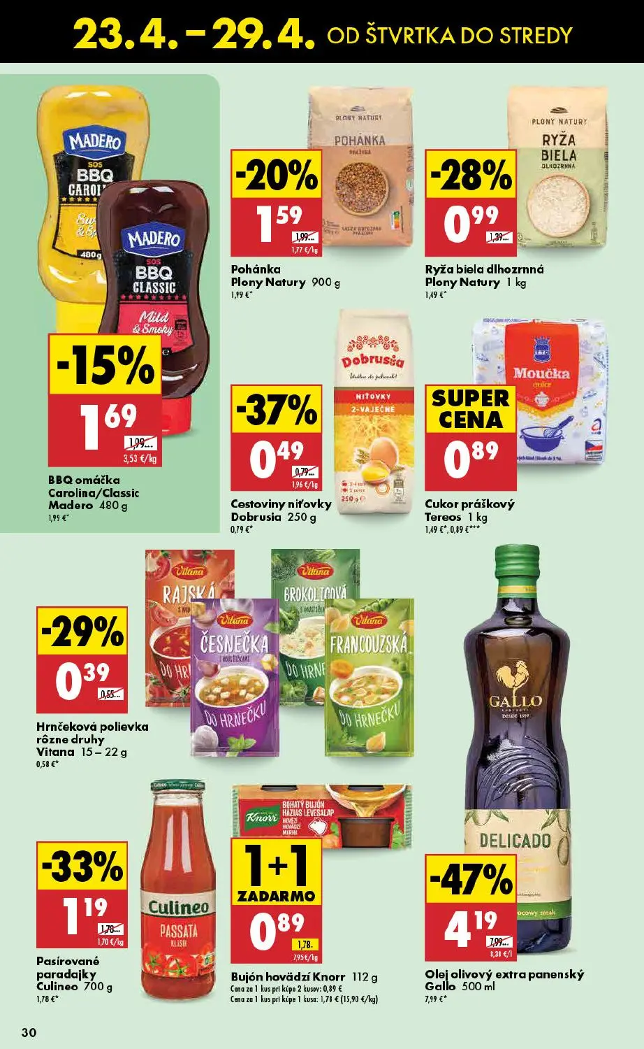 Biedronka leták, strana 30 z 48 — Pasírované paradajky Culineo