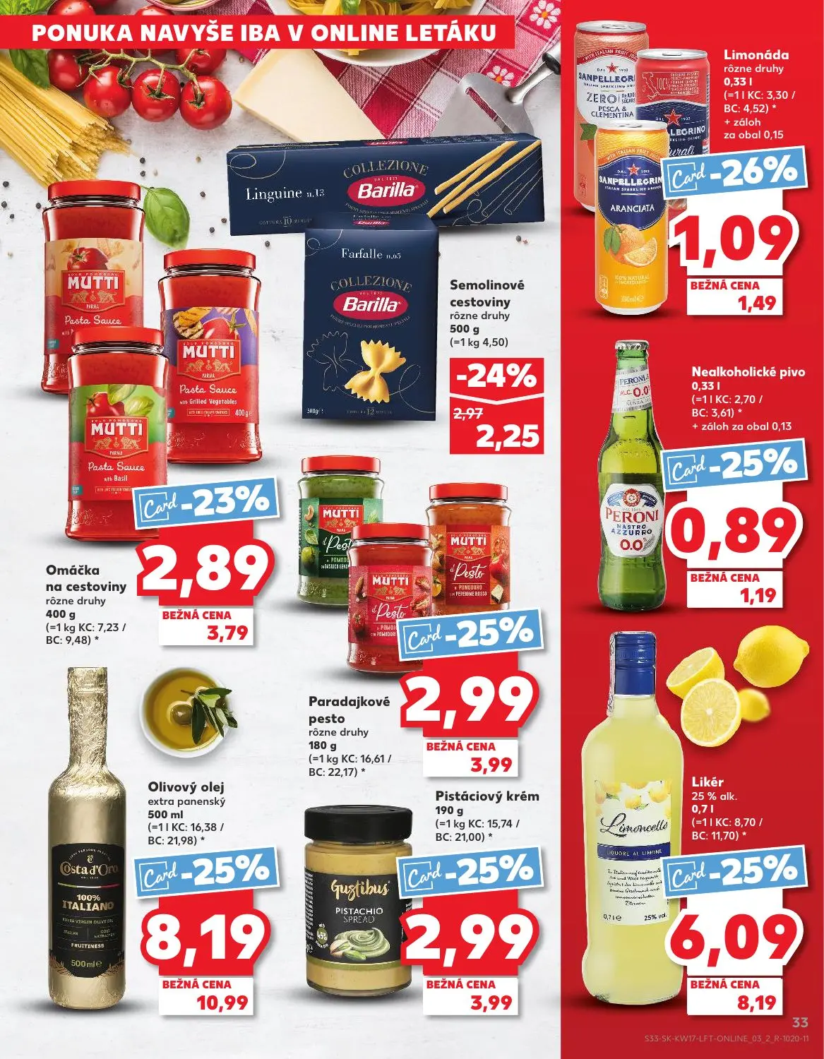 Kaufland leták, strana 33 z 76 — Pistáciový krém Gustibus