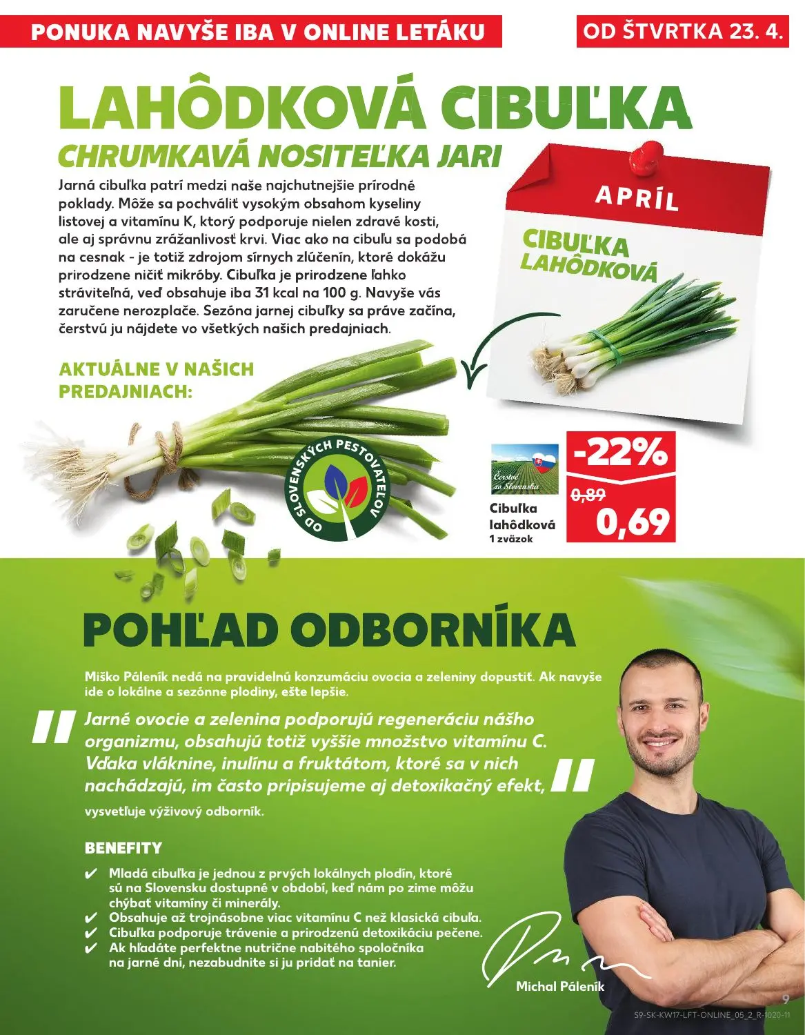 Kaufland leták, strana 9 z 76 — Cibuľka lahôdková