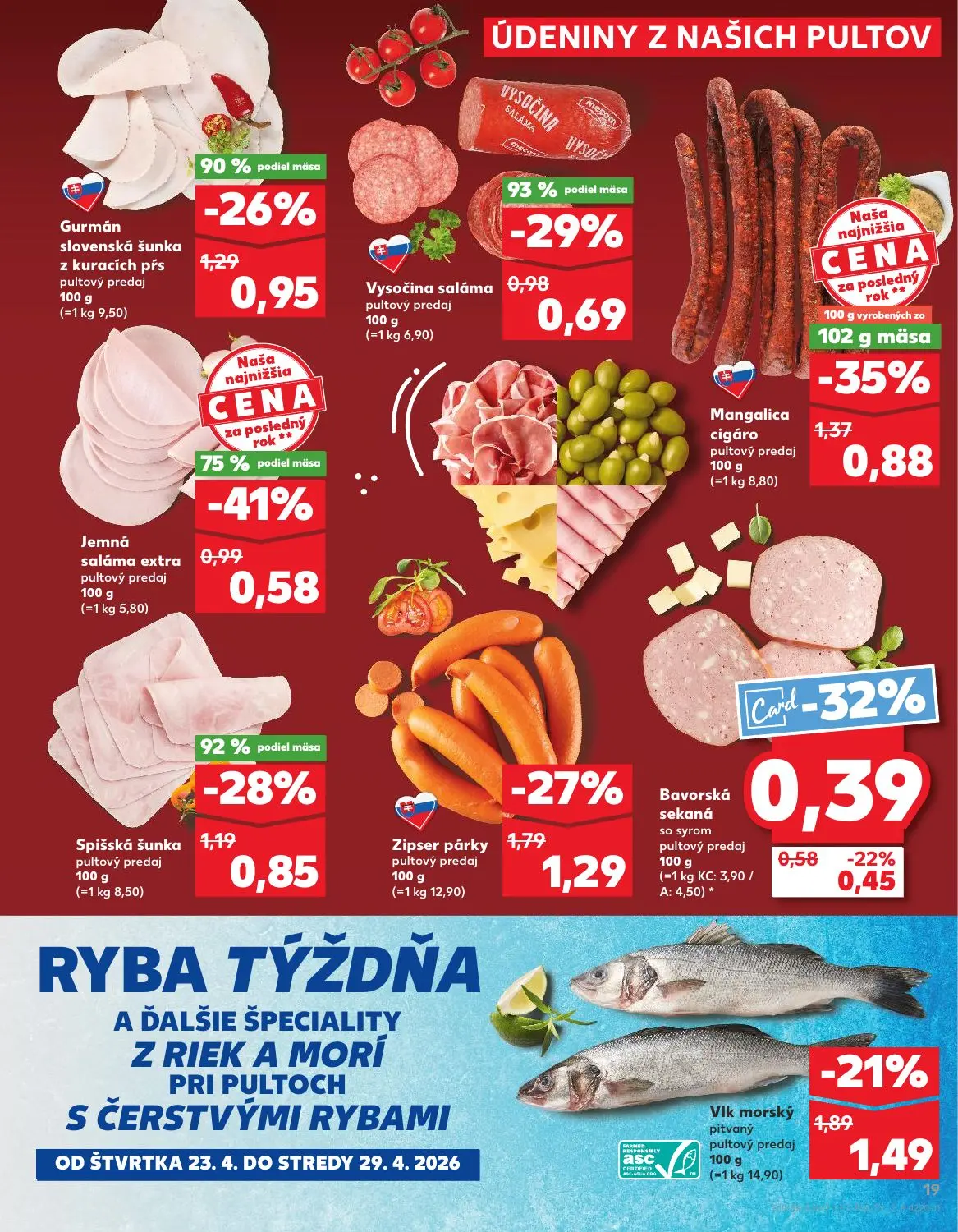 Kaufland leták, strana 19 z 76 — Vlk morský pitvaný