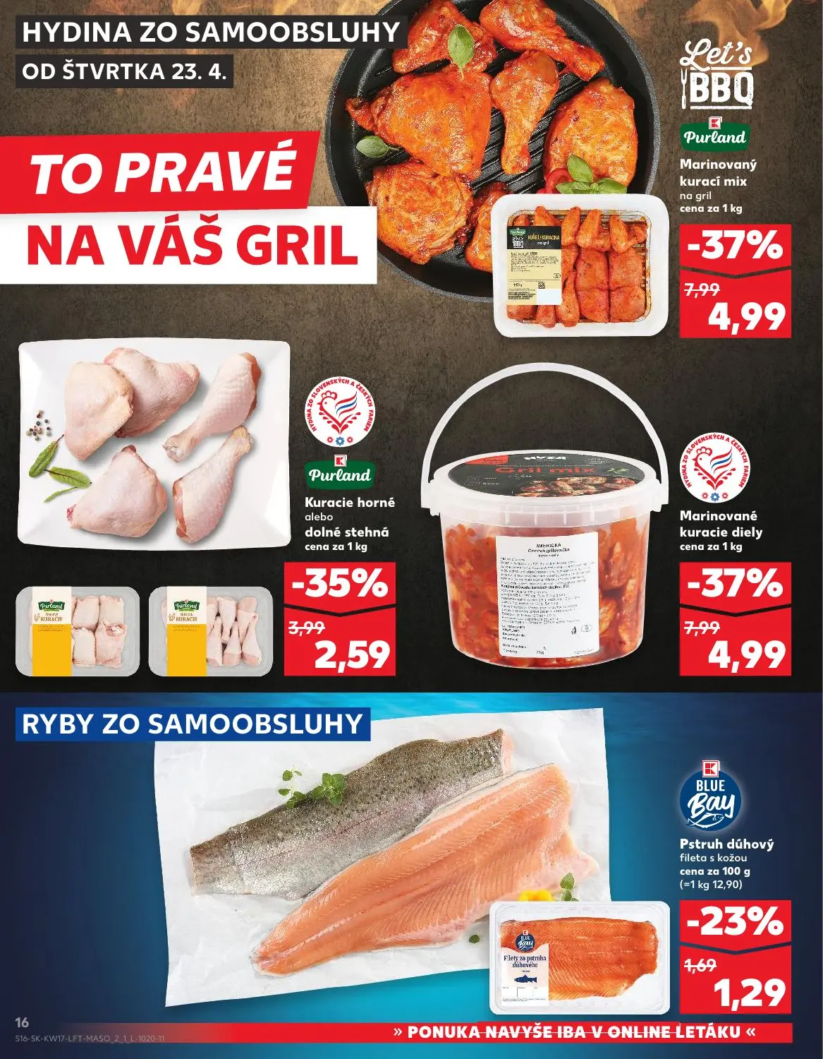 Kaufland leták, strana 16 z 76 — Kuracie horné alebo dolné stehná