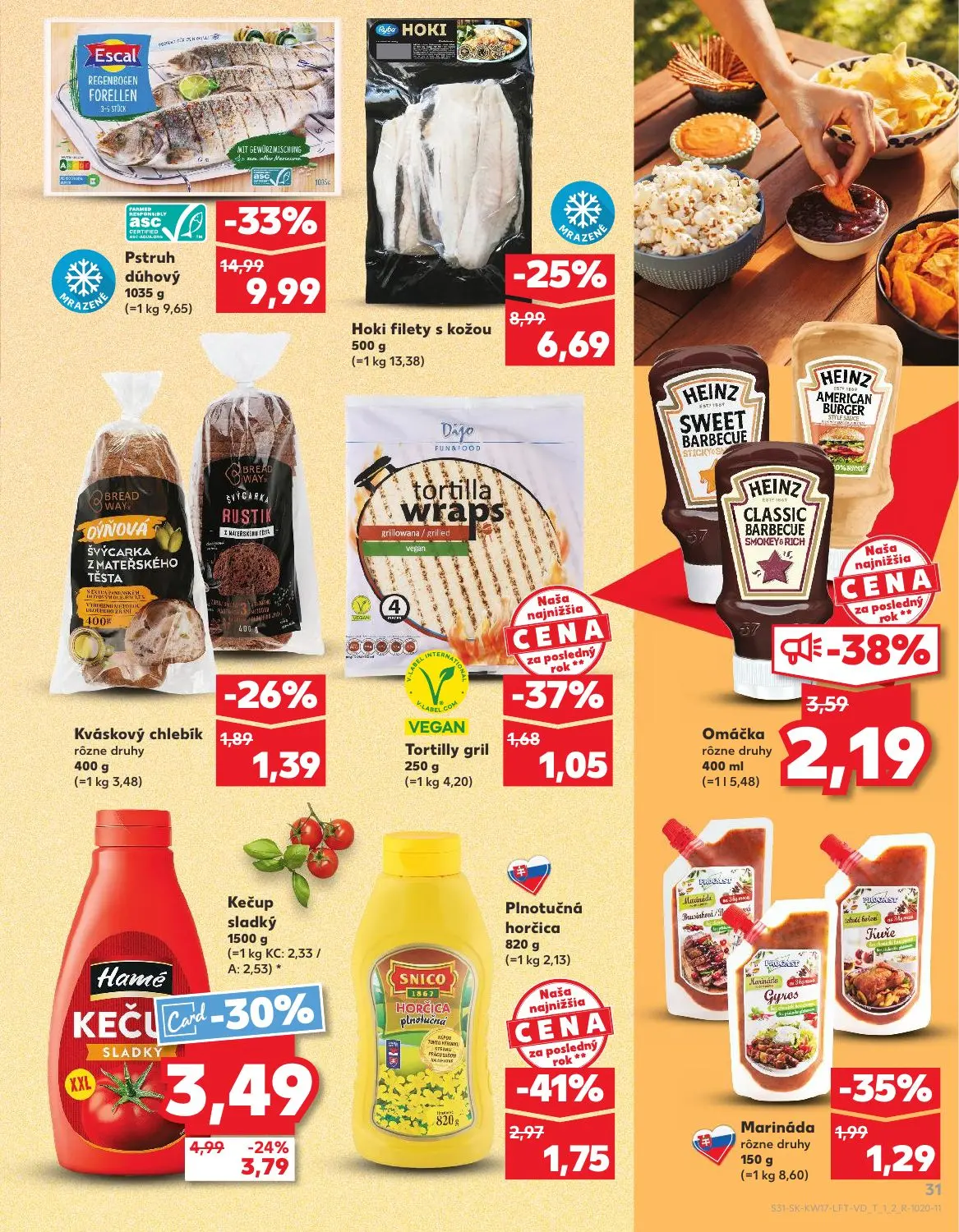 Kaufland leták, strana 31 z 76 — Omáčka rôzne druhy, Marináda rôzne druhy