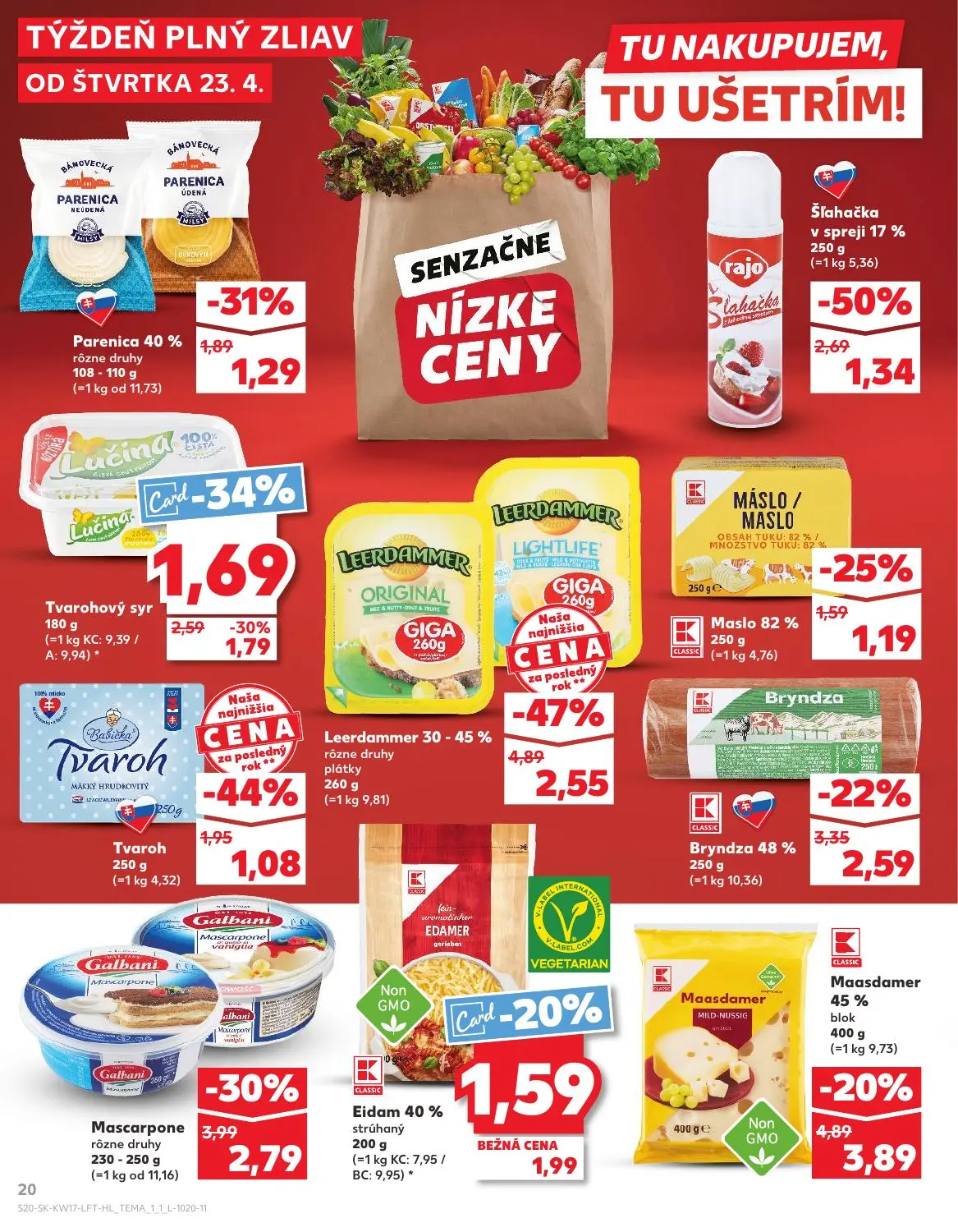 Kaufland leták, strana 20 z 76 — Šľahačka v spreji 17%