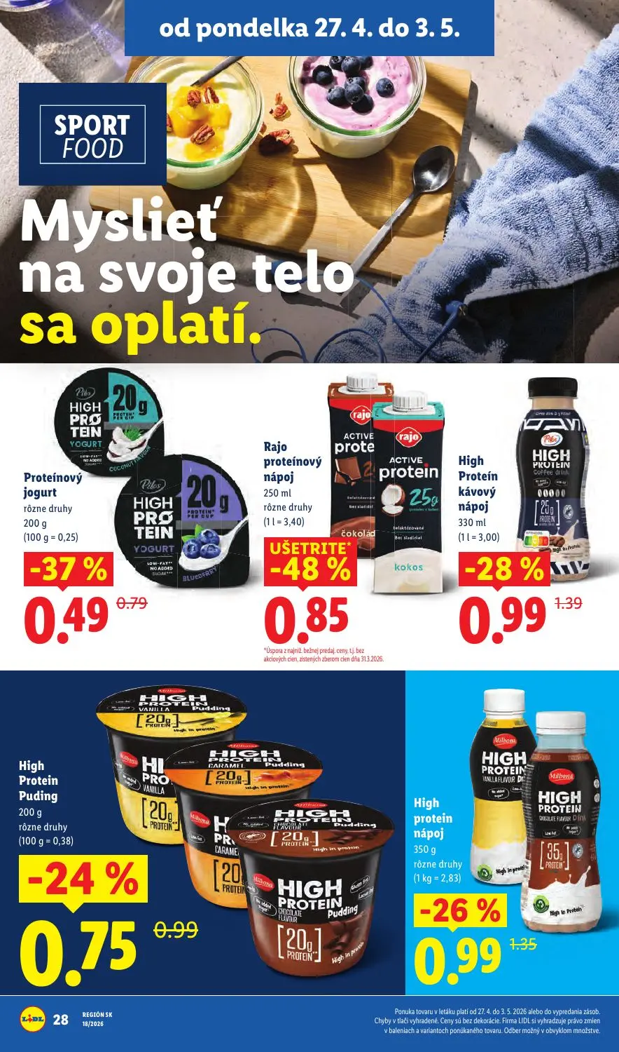 Lidl leták, strana 30 z 91 — High protein nápoj