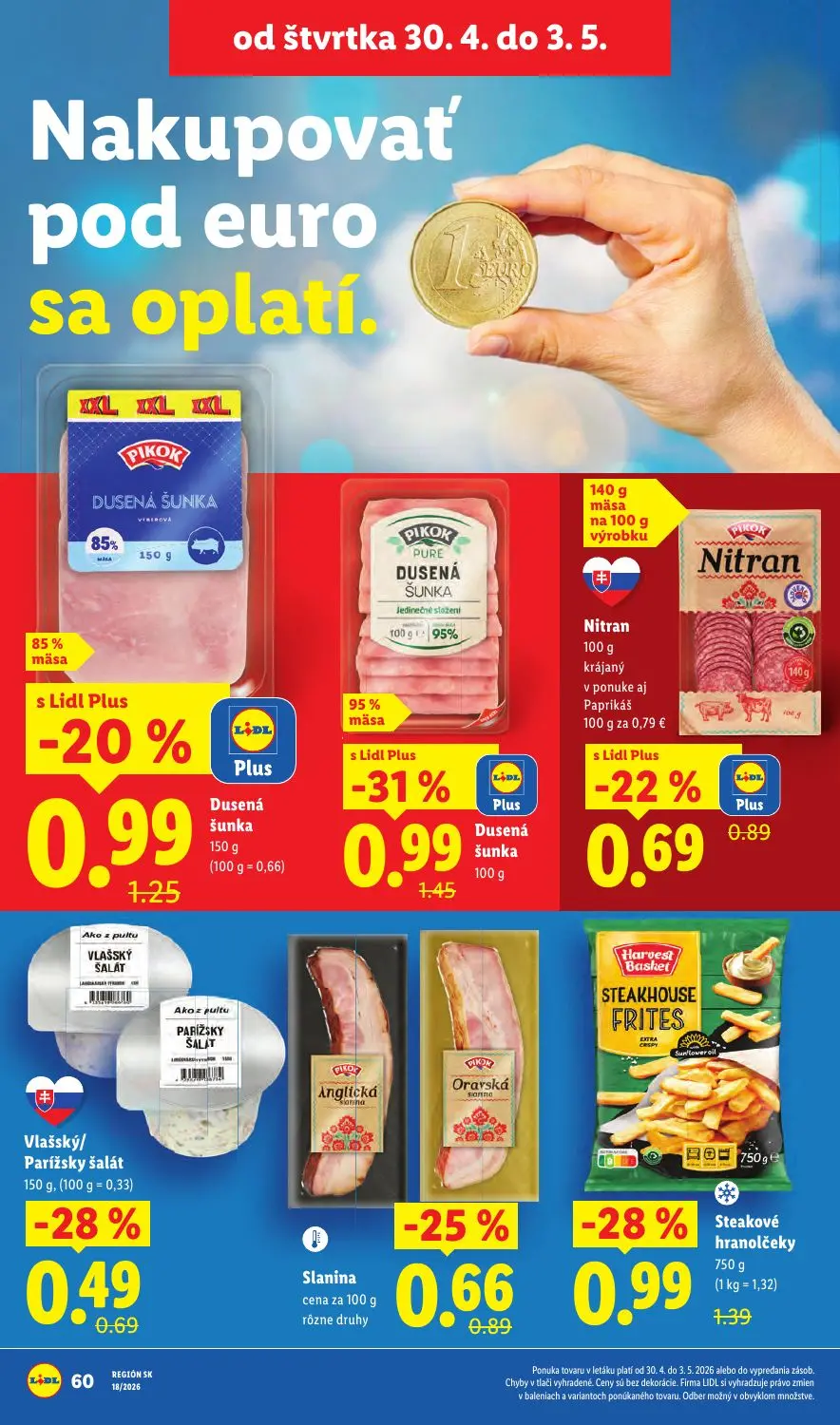 Lidl leták, strana 64 z 91 — Dusená šunka, Nitran krájaný