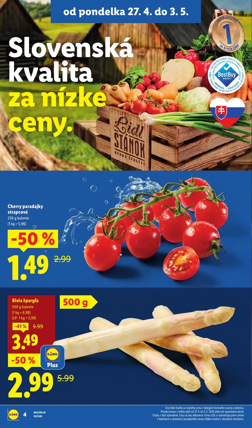 Lidl leták, strana 6 z 91 — Cherry paradajky strapcové