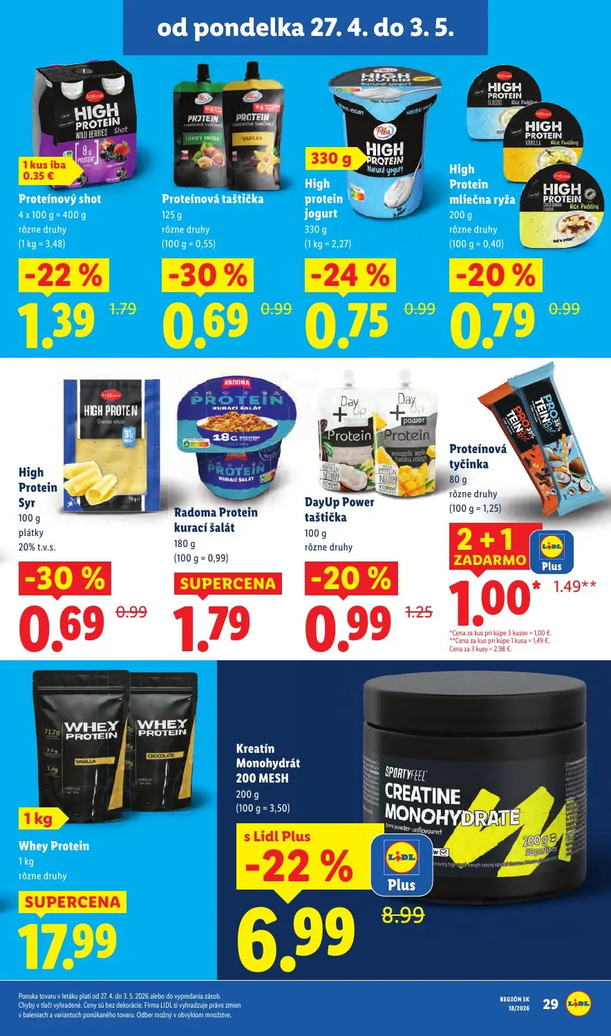 Lidl leták, strana 31 z 91 — Proteínová taštička, Whey Protein