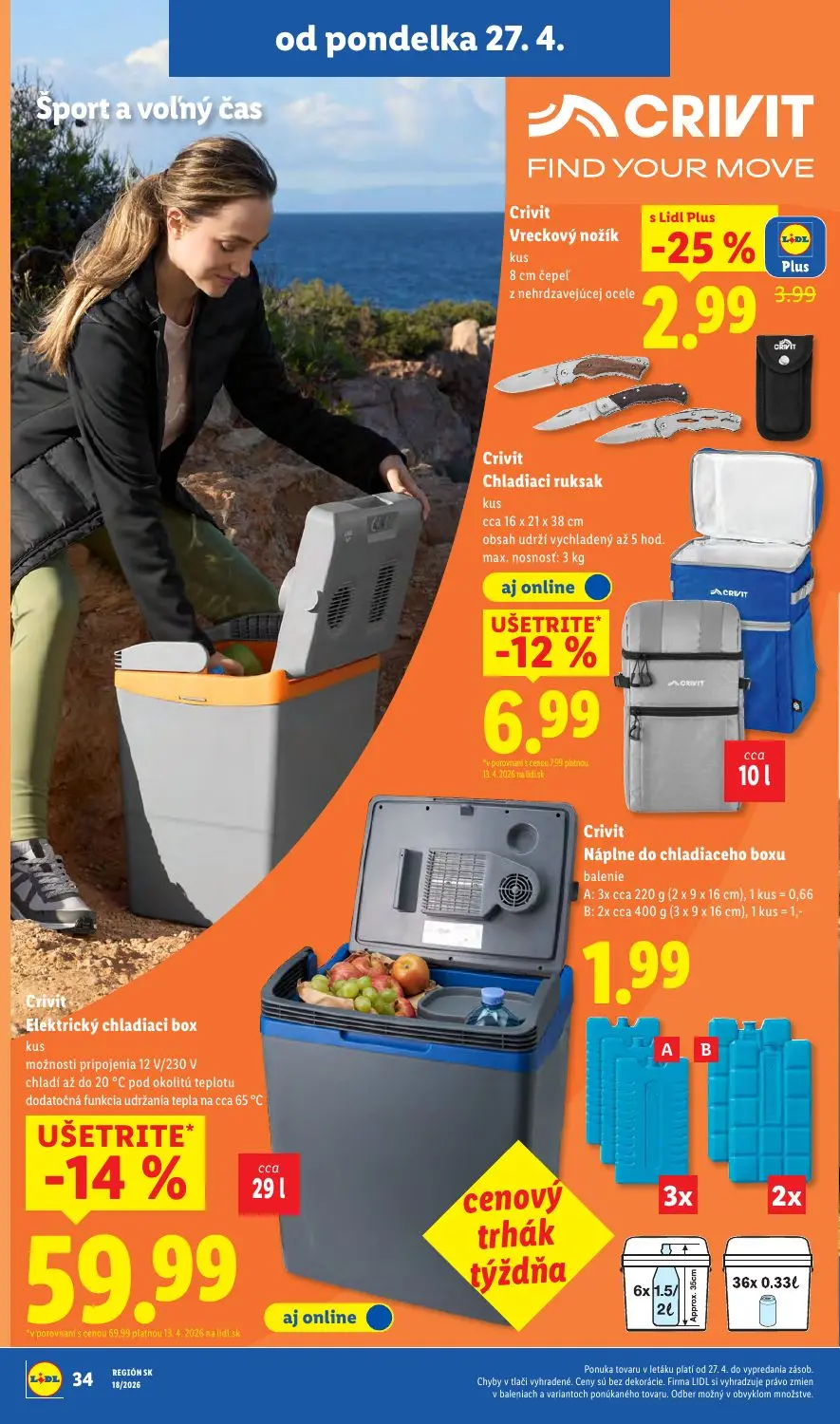 Lidl leták, strana 36 z 91 — Crivit Náplne do chladiaceho boxu