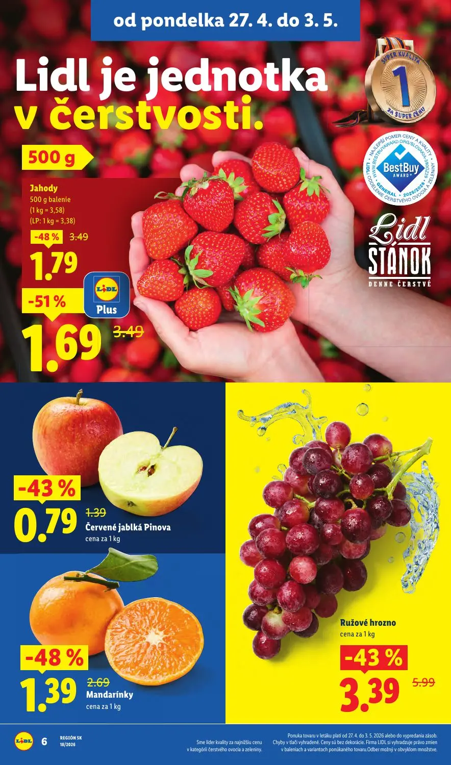 Lidl leták, strana 8 z 91 — Červené jablká Pinova
