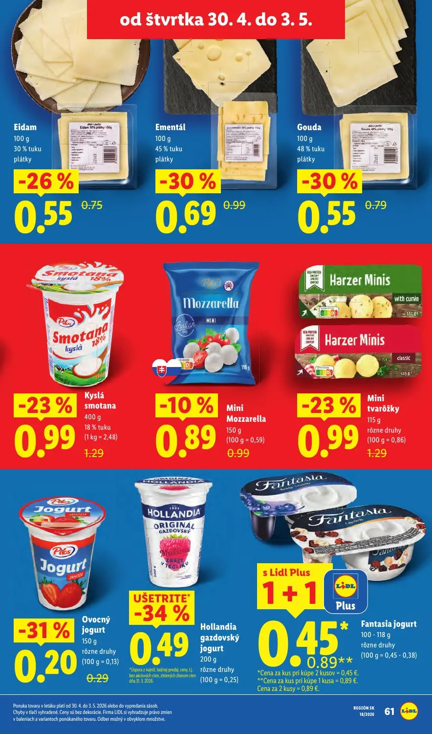 Lidl leták, strana 65 z 91 — Mini tvarožky