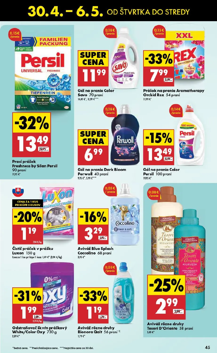 Biedronka leták, strana 45 z 48 — Prací prášok Freshness by Silan Persil