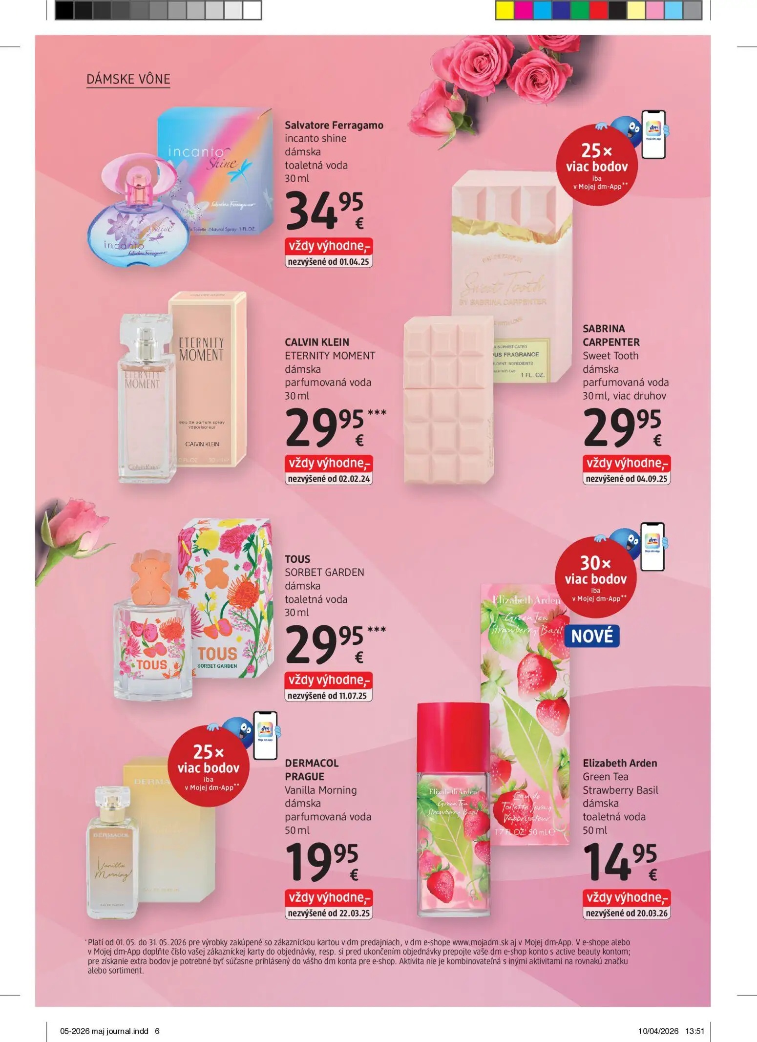 DM Drogerie leták, strana 6 z 32 — CALVIN KLEIN ETERNITY MOMENT, DERMACOL PRAGUE Vanilla Morning