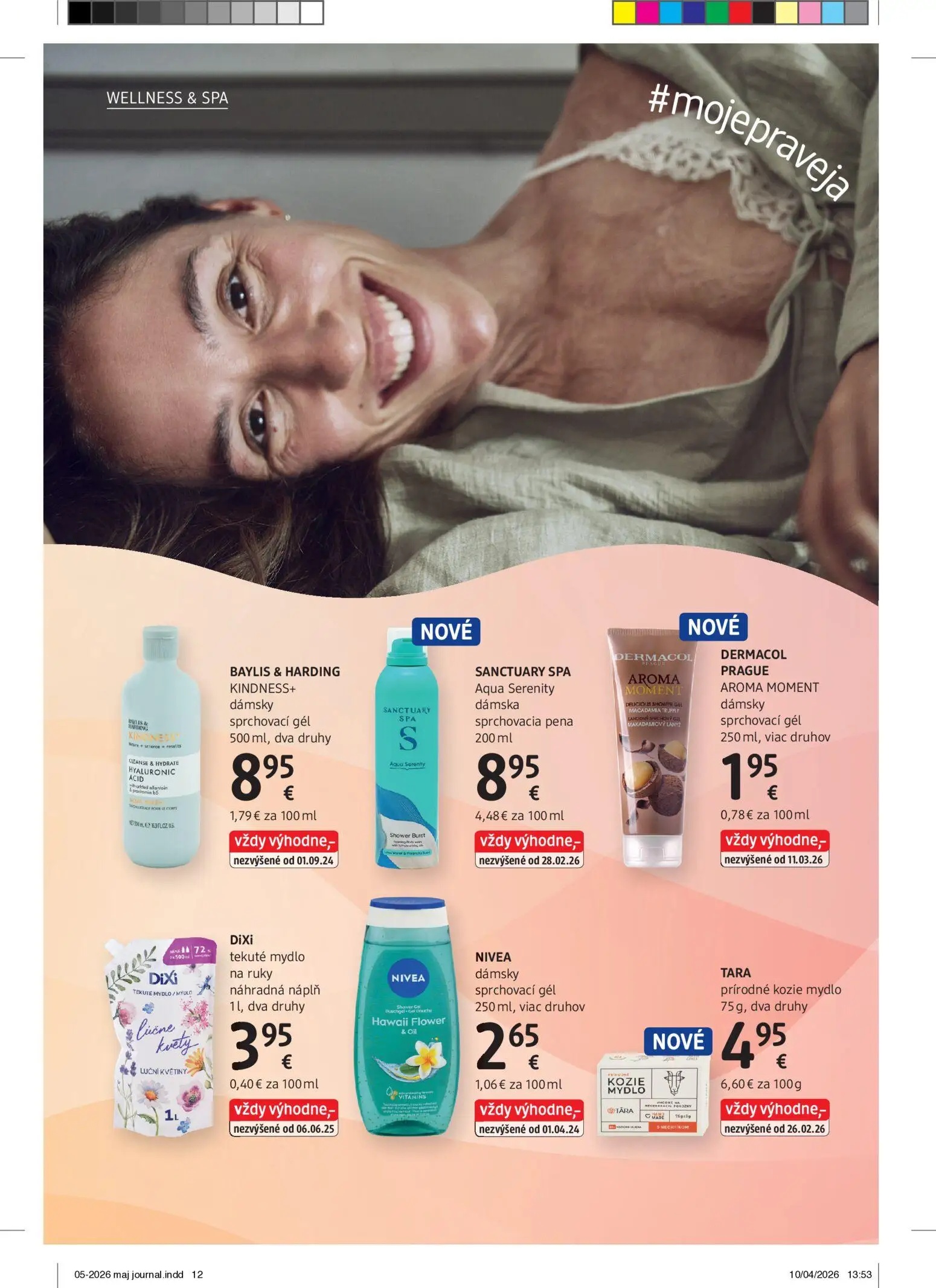 DM Drogerie leták, strana 12 z 32 — BAYLIS & HARDING KINDNESS+ dámsky sprchovací gél, SANCTUARY SPA Aqua Serenity dámska spr…