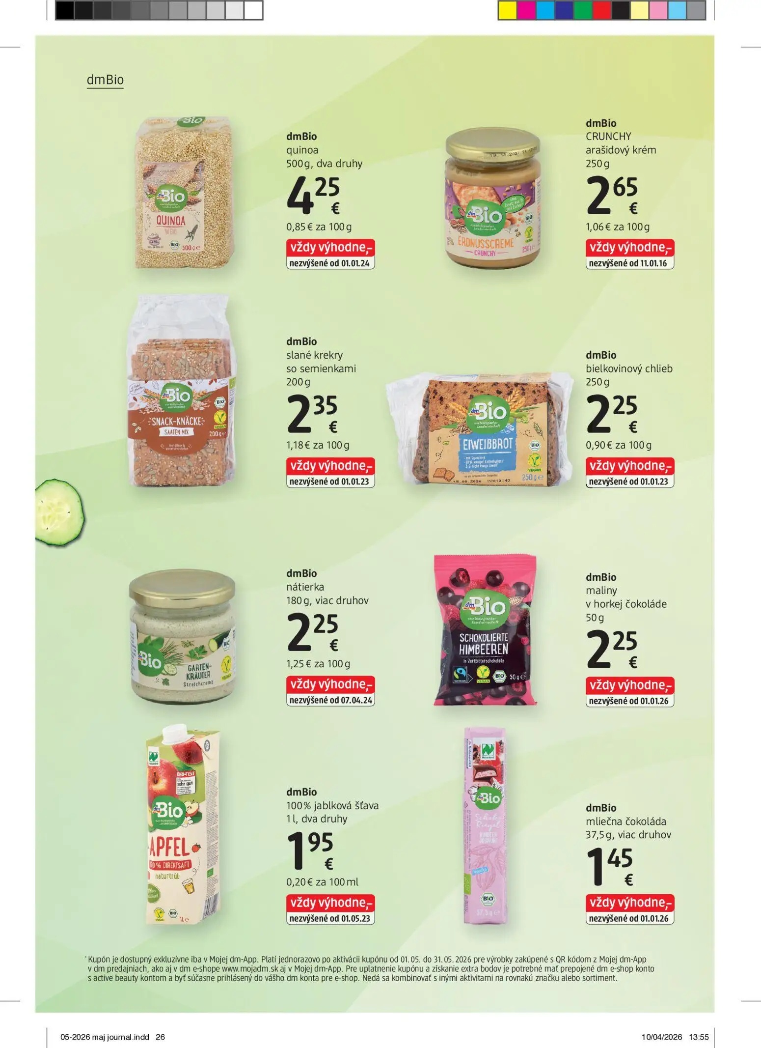 DM Drogerie leták, strana 26 z 32 — quinoa, CRUNCHY arašidový krém, slané krekry so semienkami
